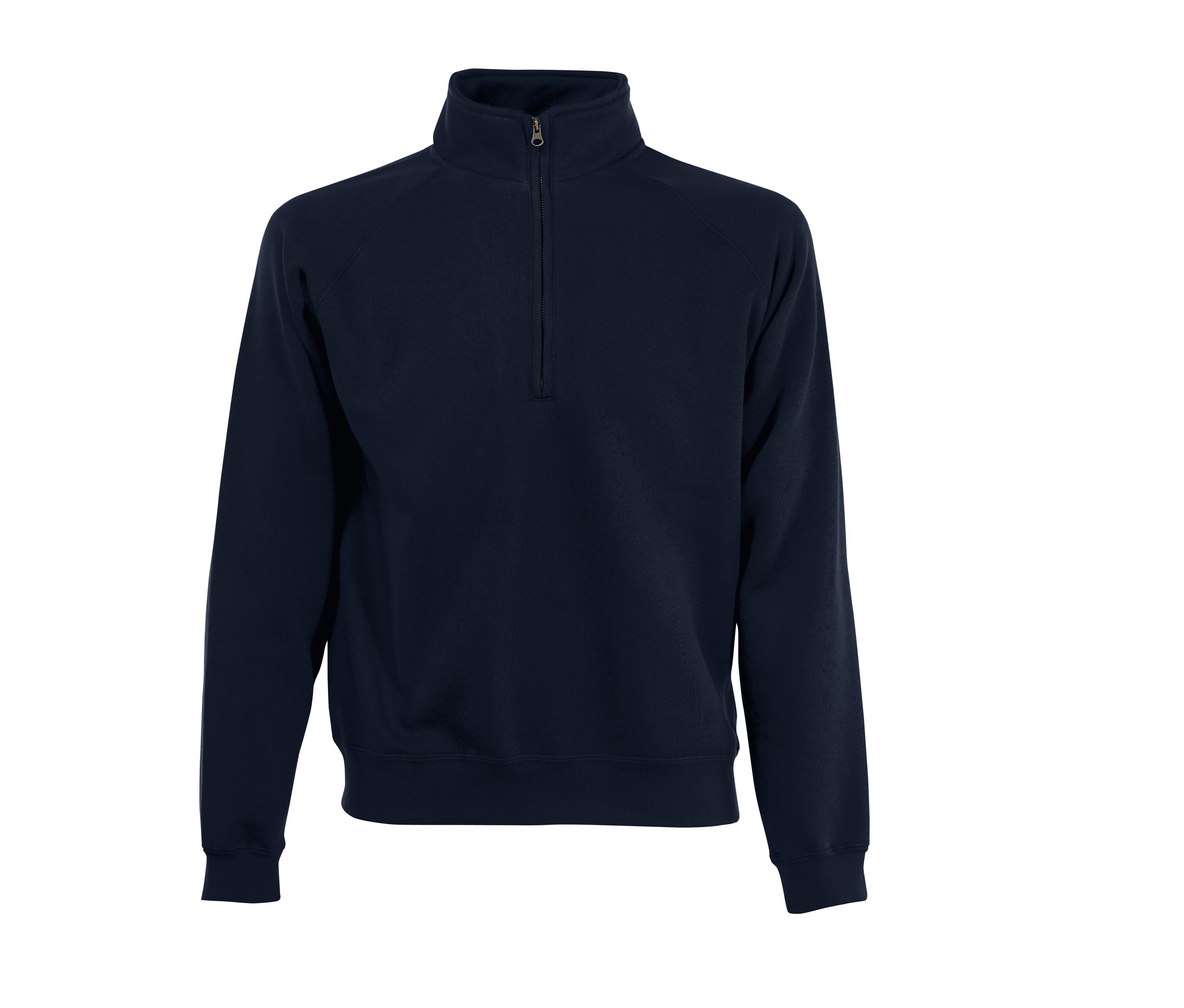 Sweat Manches Raglan Col Zippé - Deep Navy