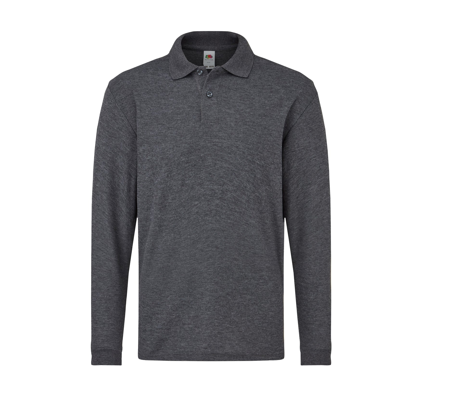 Polo Enfant Manches Longues - Dark Heather Grey