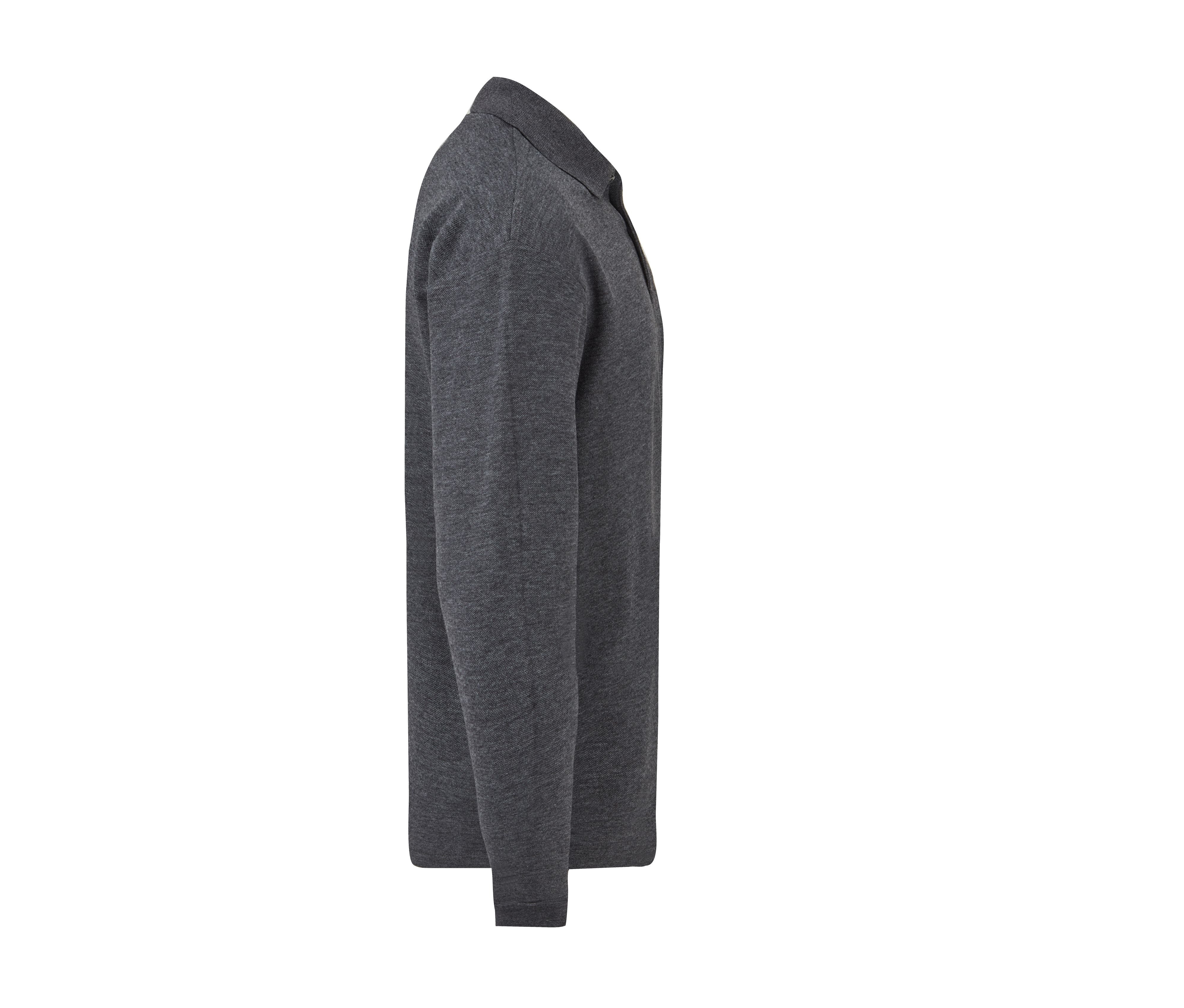Polo Enfant Manches Longues - Dark Heather Grey