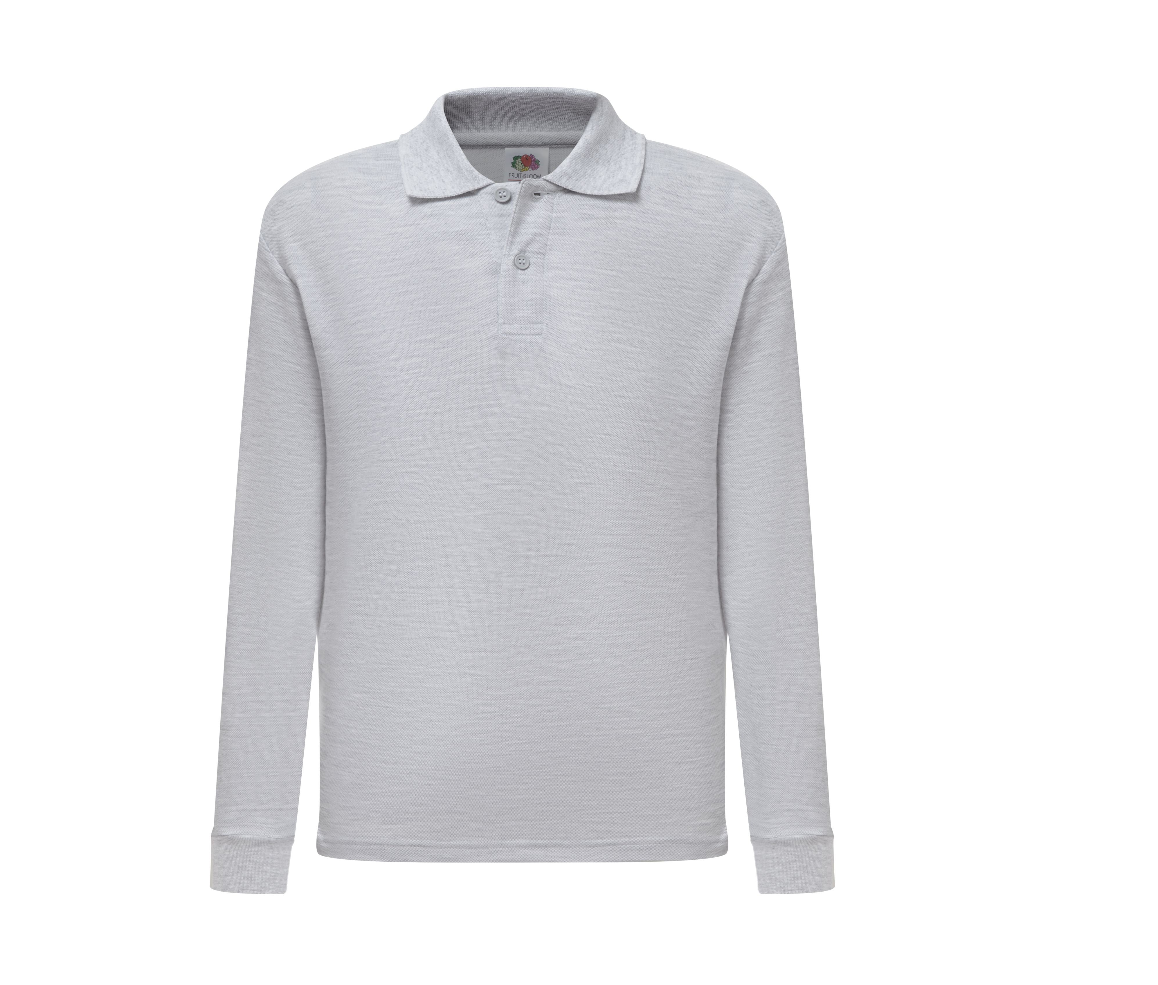 Polo Enfant Manches Longues - Heather Grey