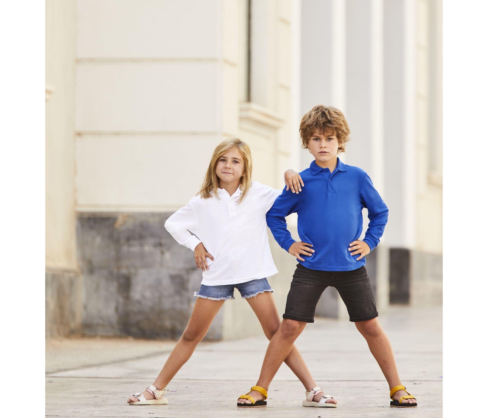 Polo enfant manches longues