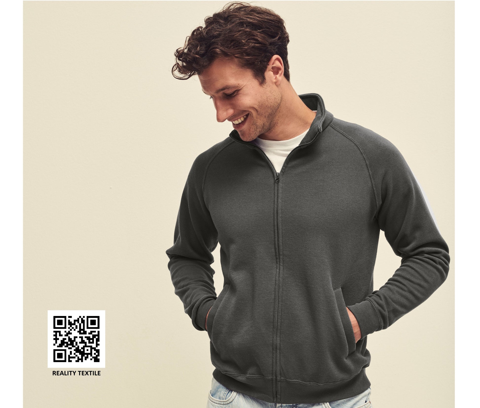 Sweat grand zip homme