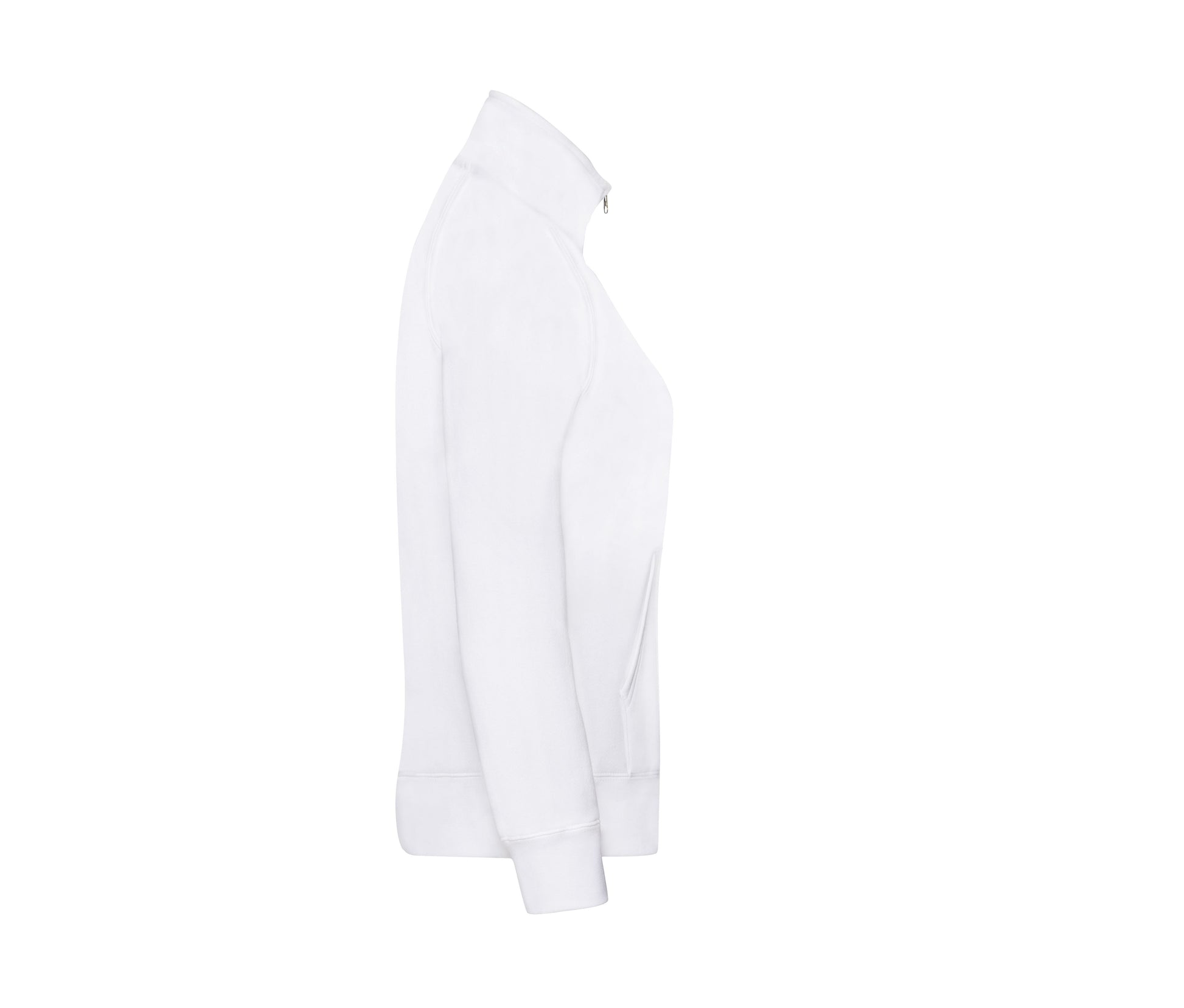 Sweat Femme Grand Zip - White