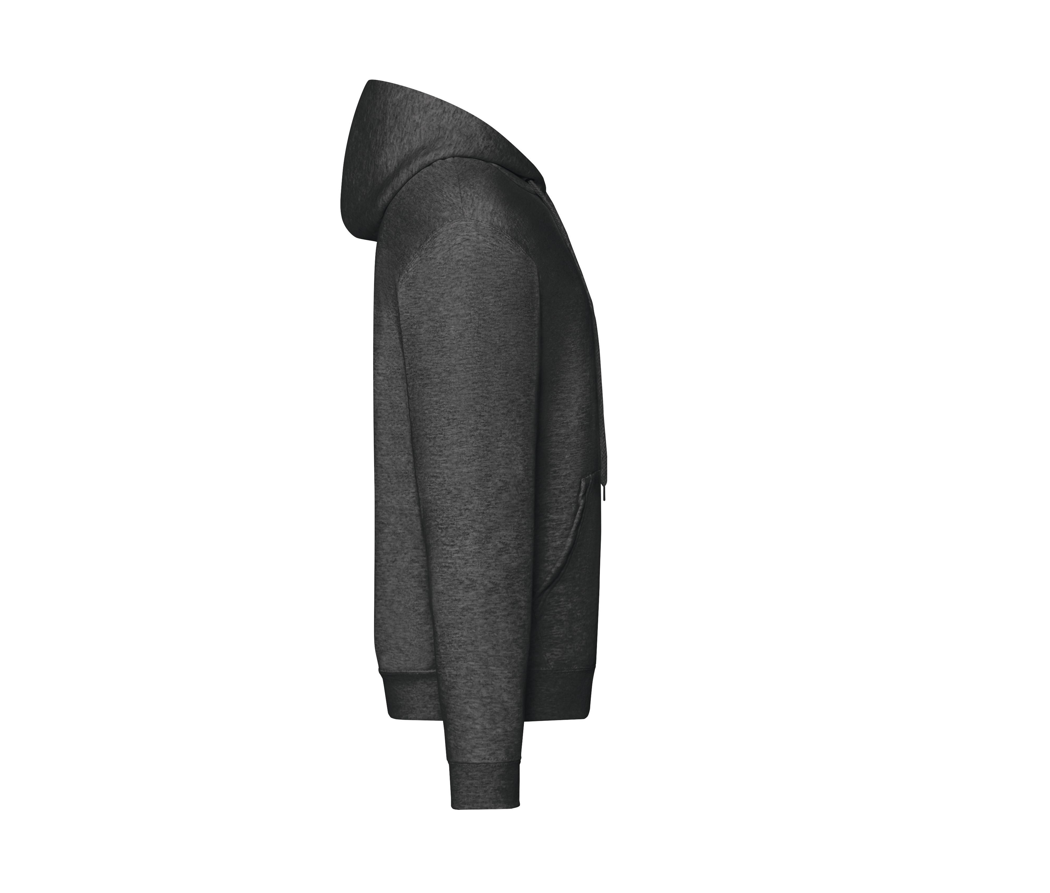 Sweat Capuche Grand Zip 280 - Dark Heather Grey