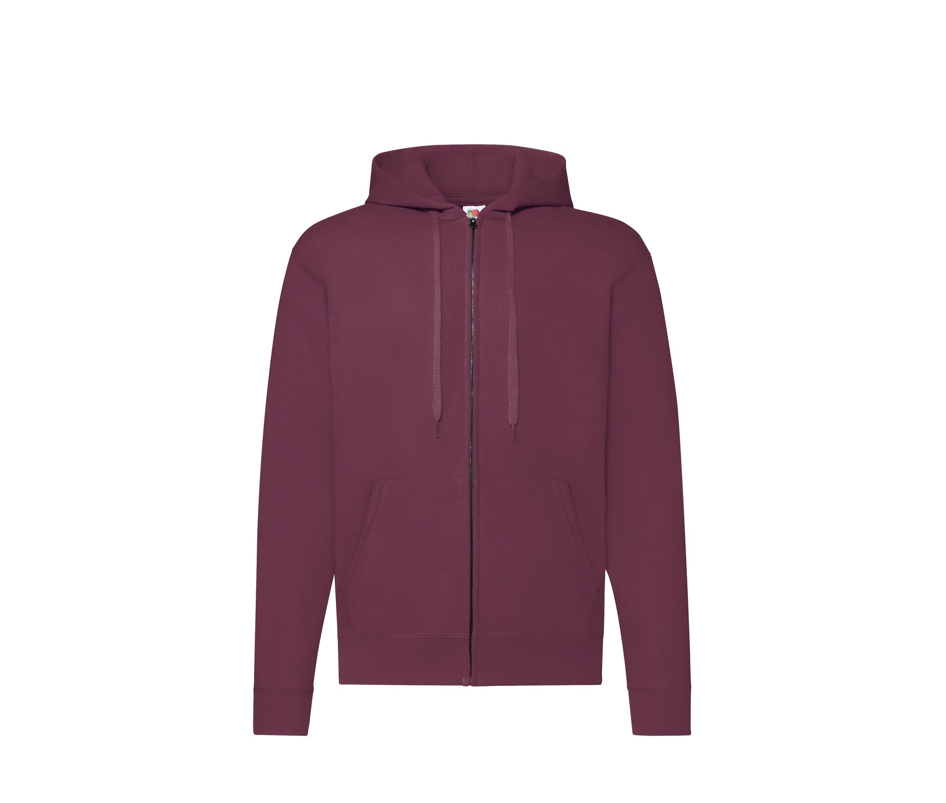 Sweat Capuche Grand Zip 280 - Burgundy