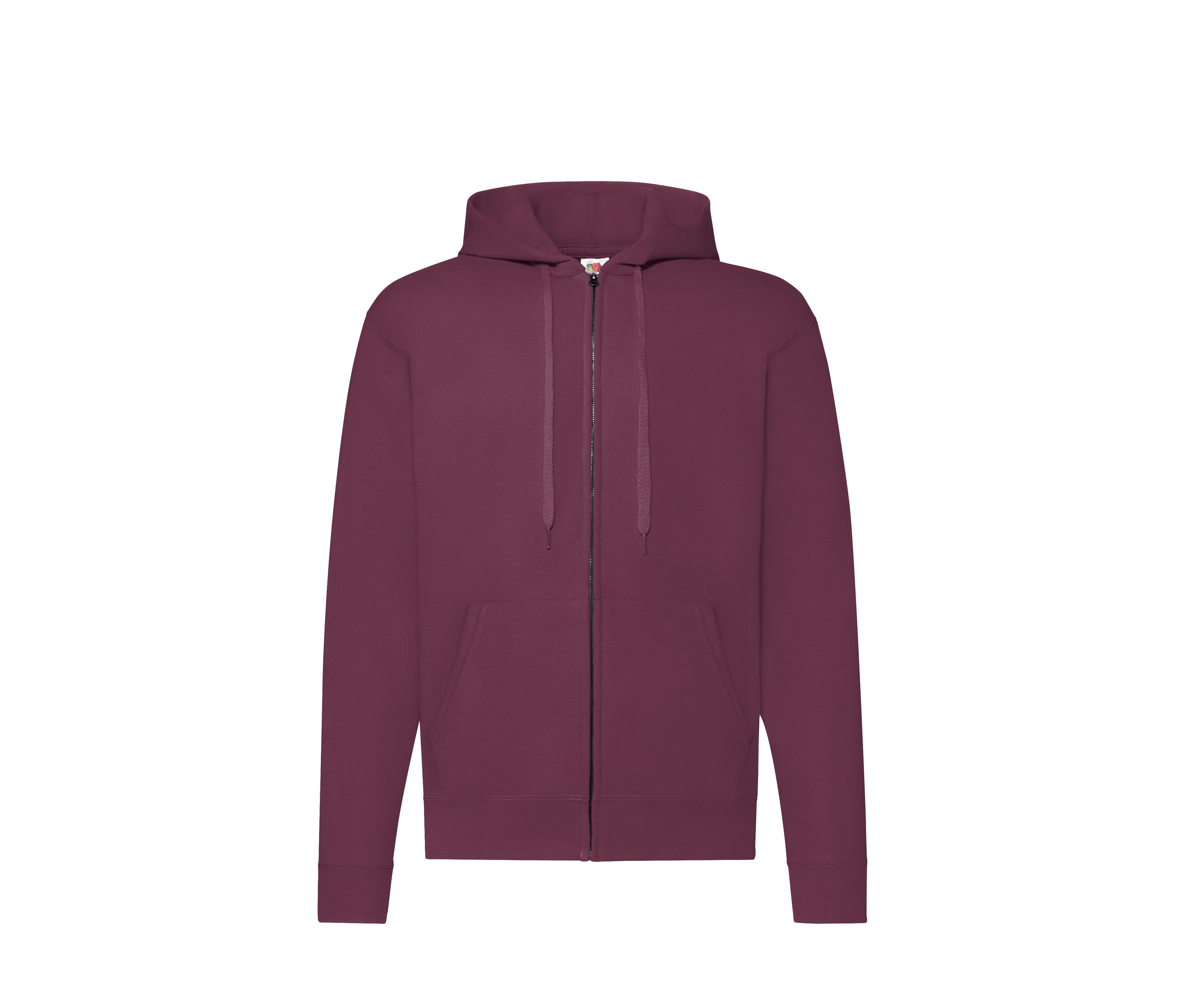 Sweat Capuche Grand Zip 280 - Burgundy