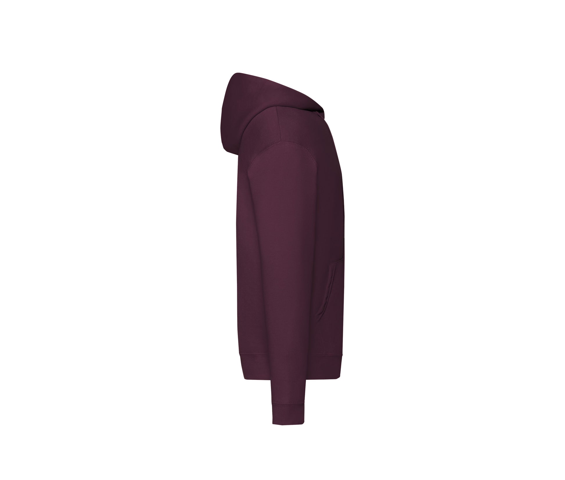 Sweat Capuche Grand Zip 280 - Burgundy