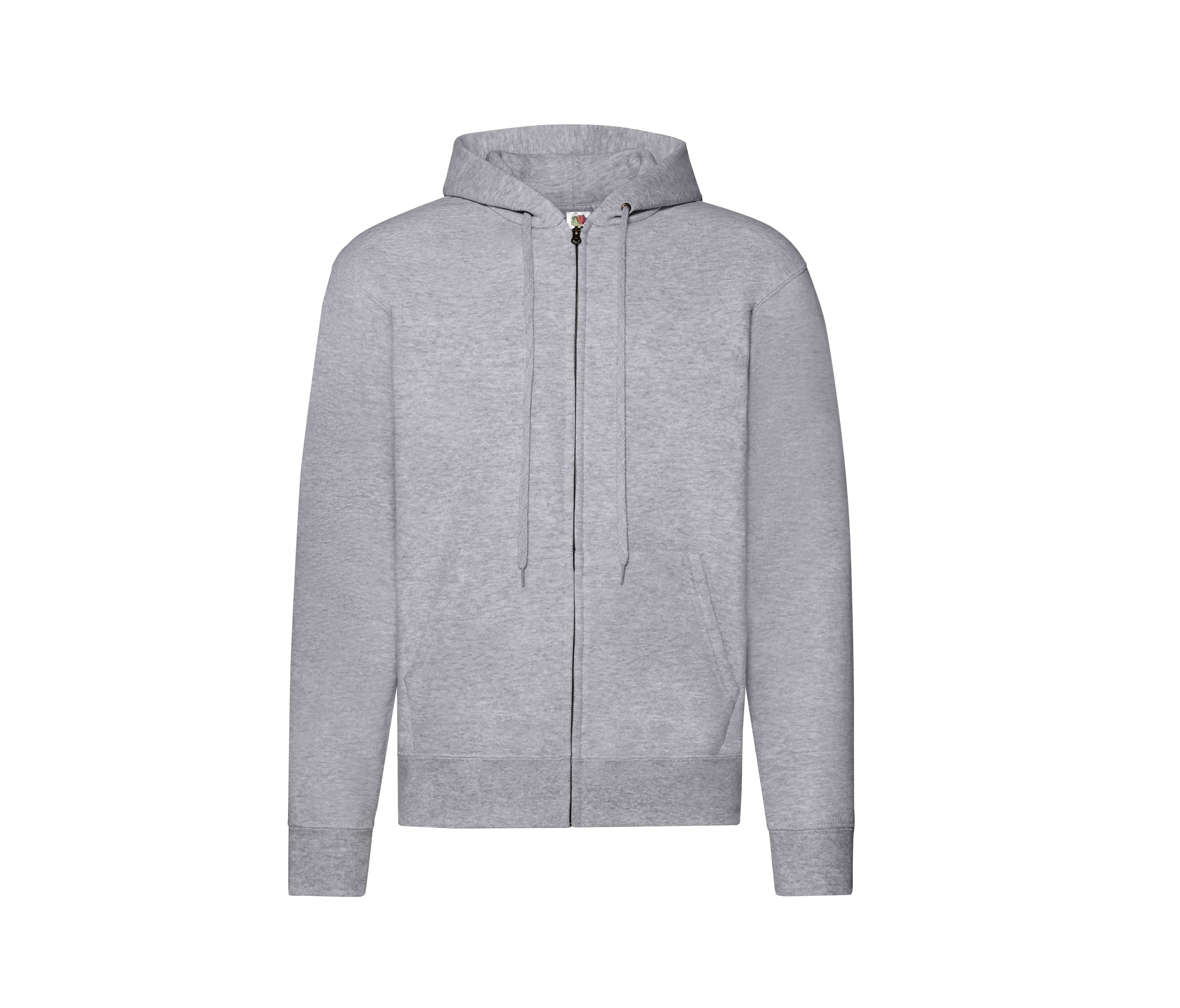 Sweat Capuche Grand Zip 280 - Heather Grey