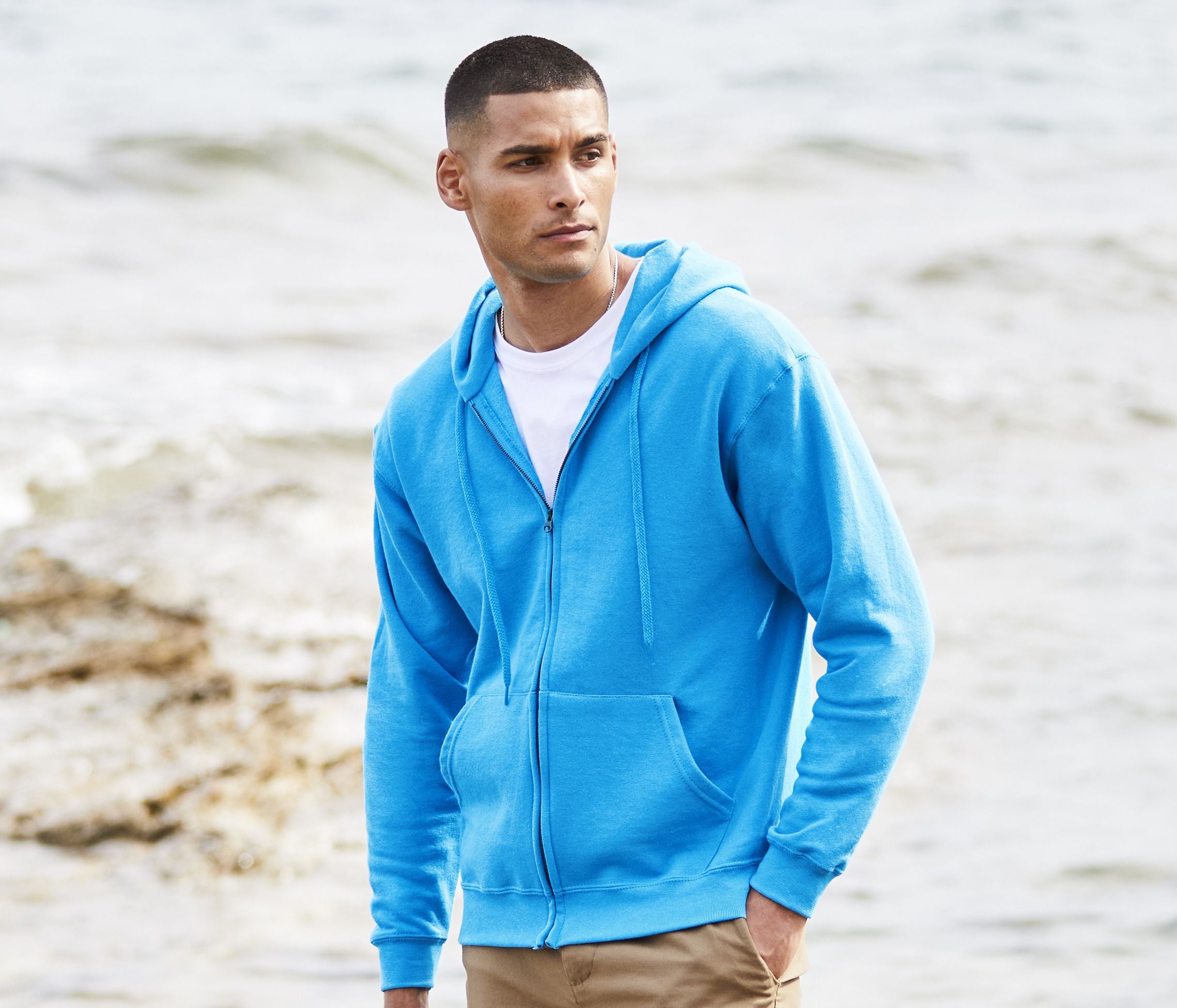 Sweat capuche grand zip 280
