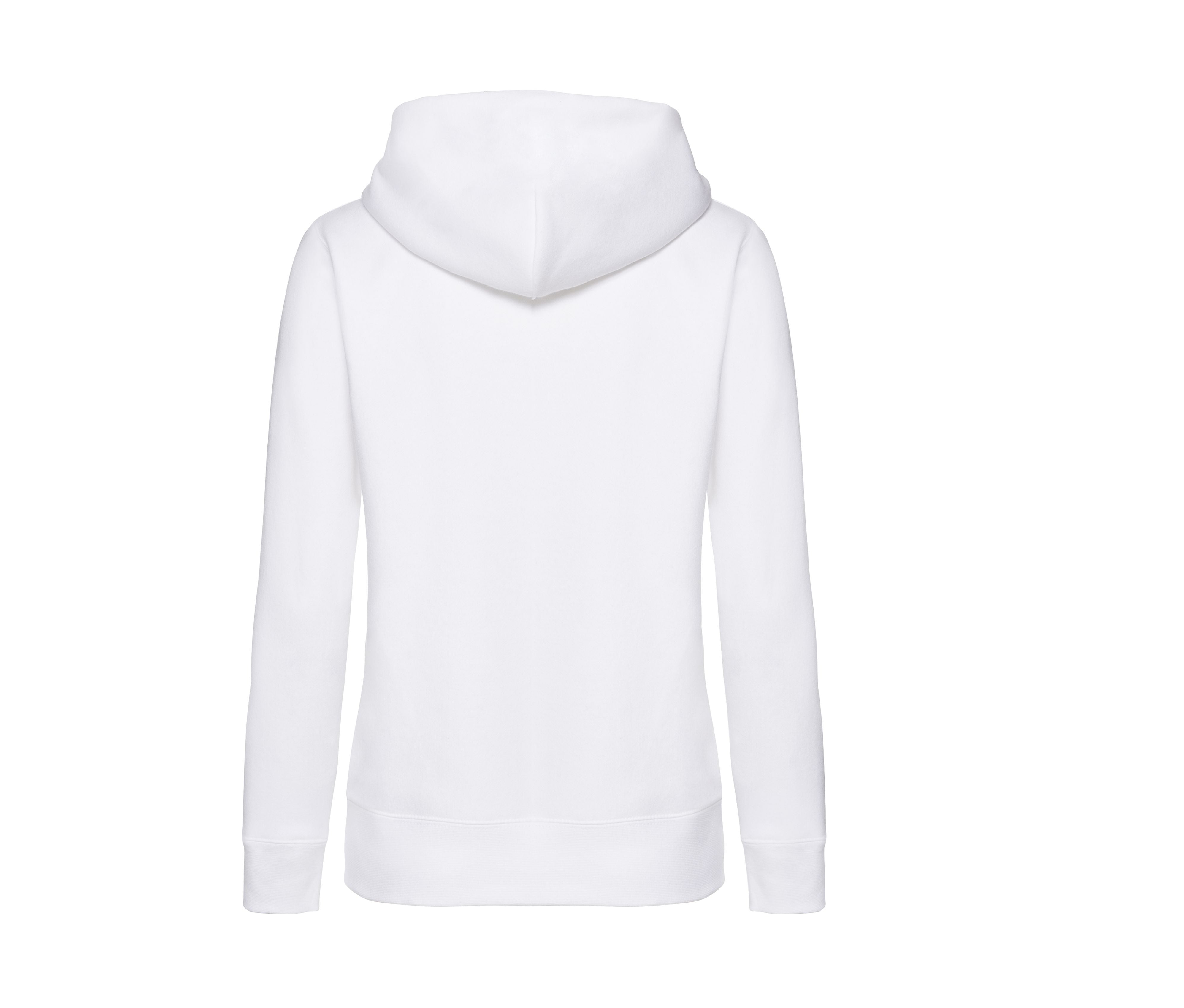 Sweat Capuche Grand Zip Femme - White