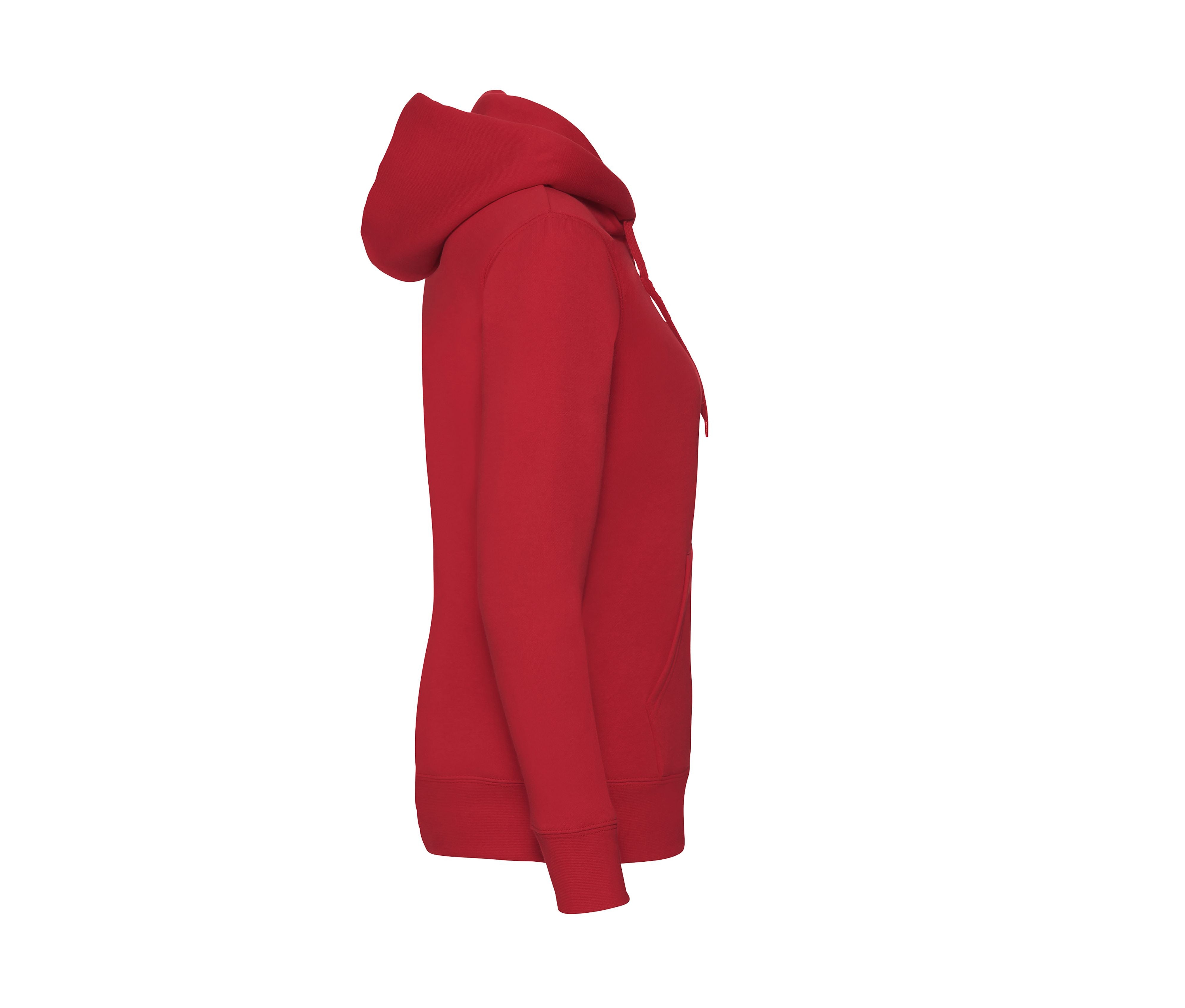 Sweat Capuche Grand Zip Femme - Red