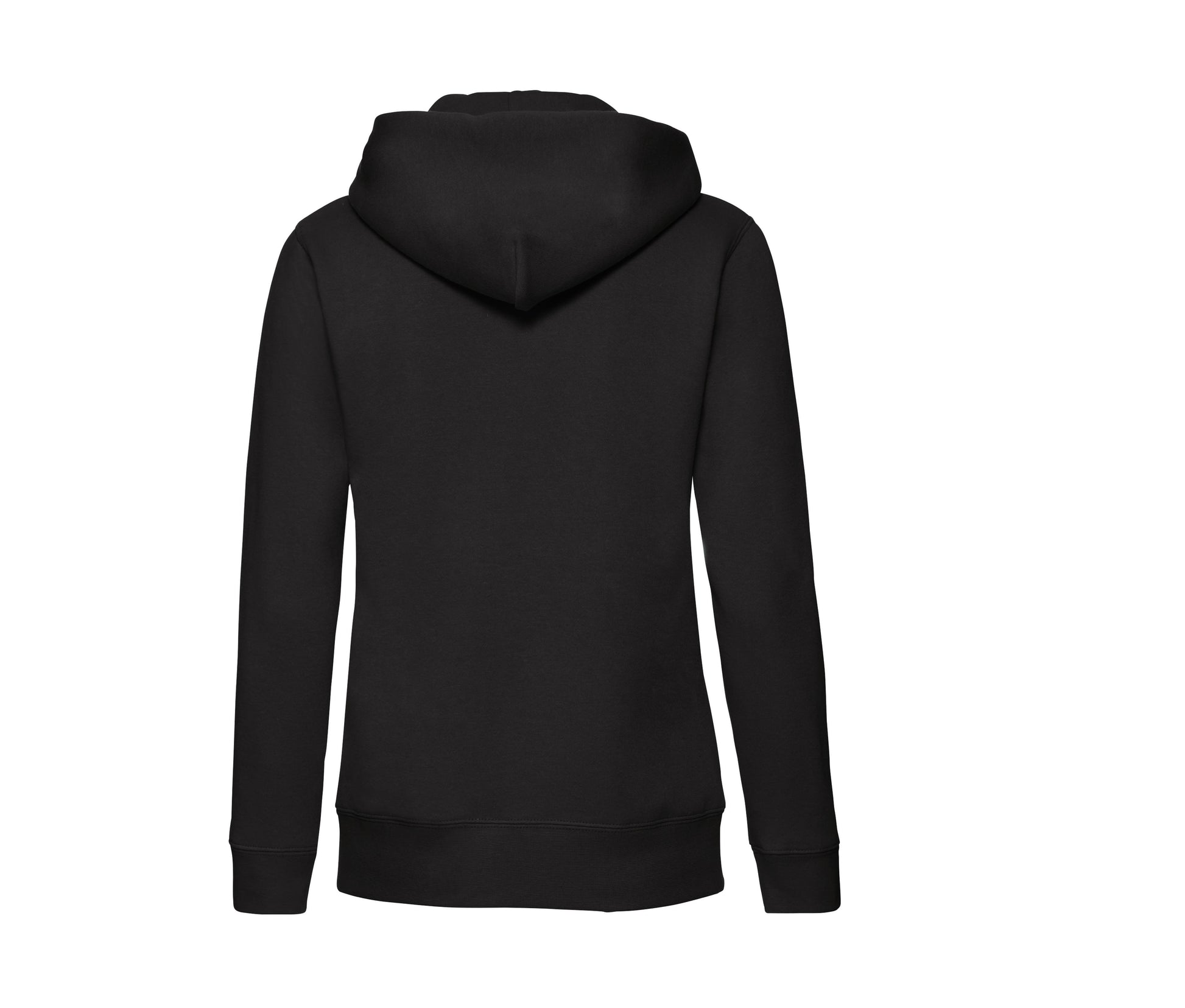 Sweat Capuche Grand Zip Femme - Black