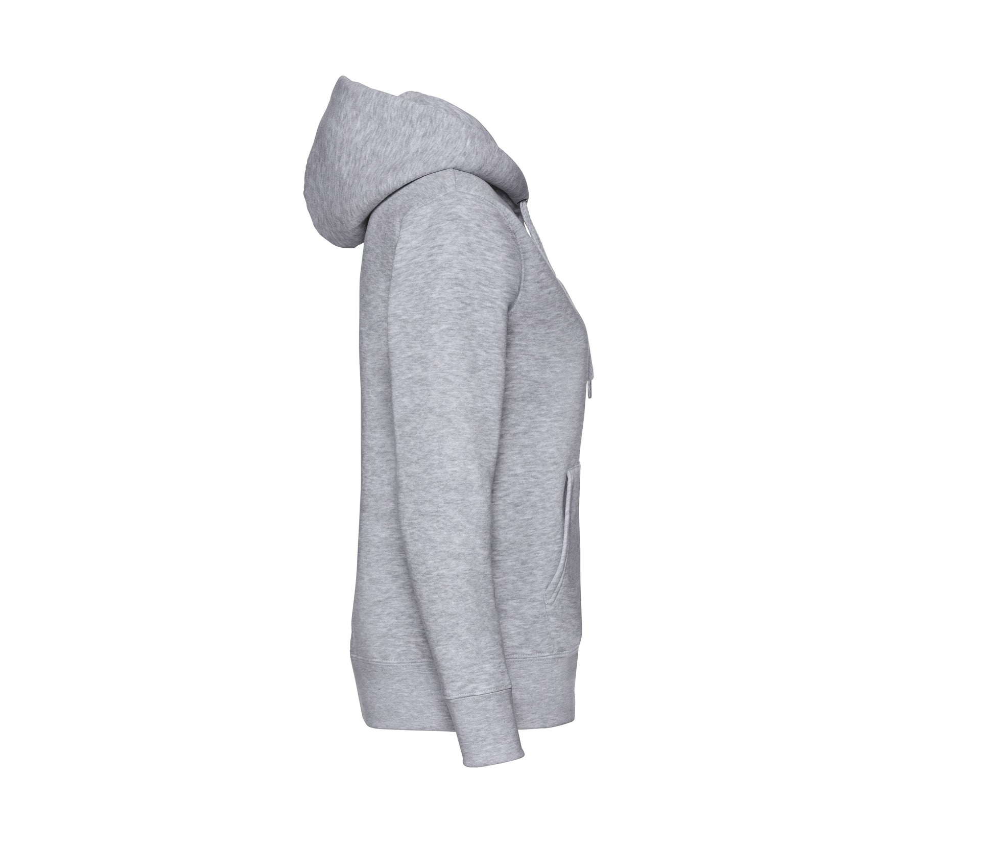 Sweat Capuche Grand Zip Femme - Heather Grey