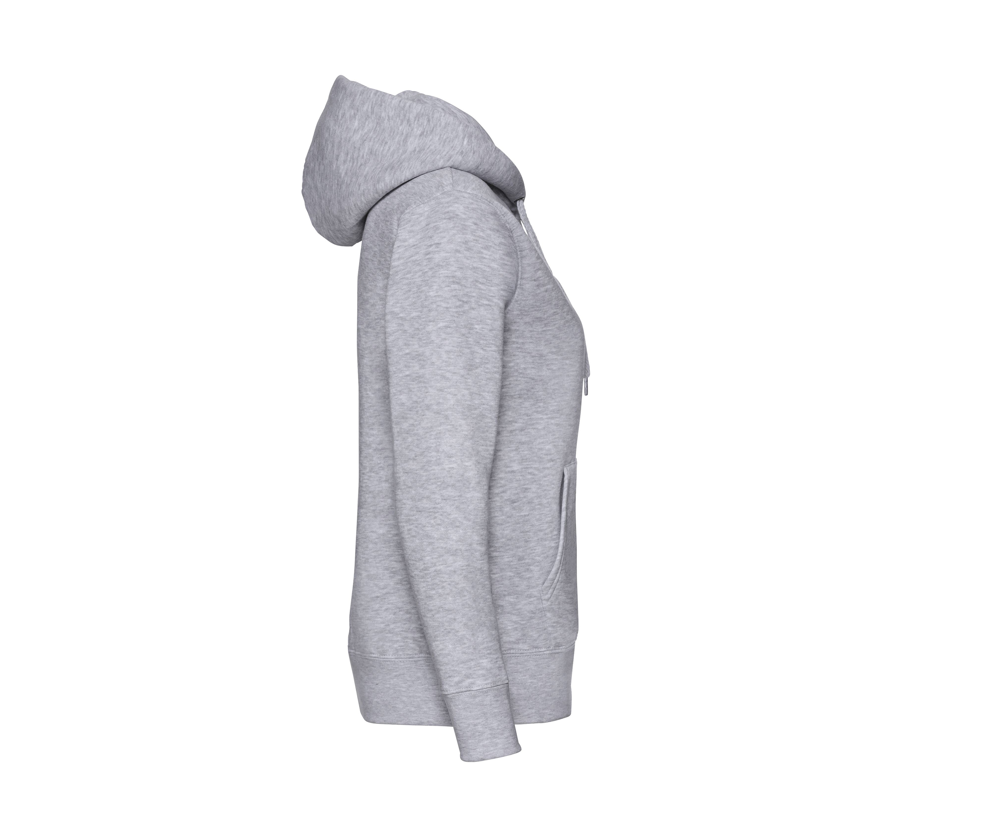 Sweat Capuche Grand Zip Femme - Heather Grey