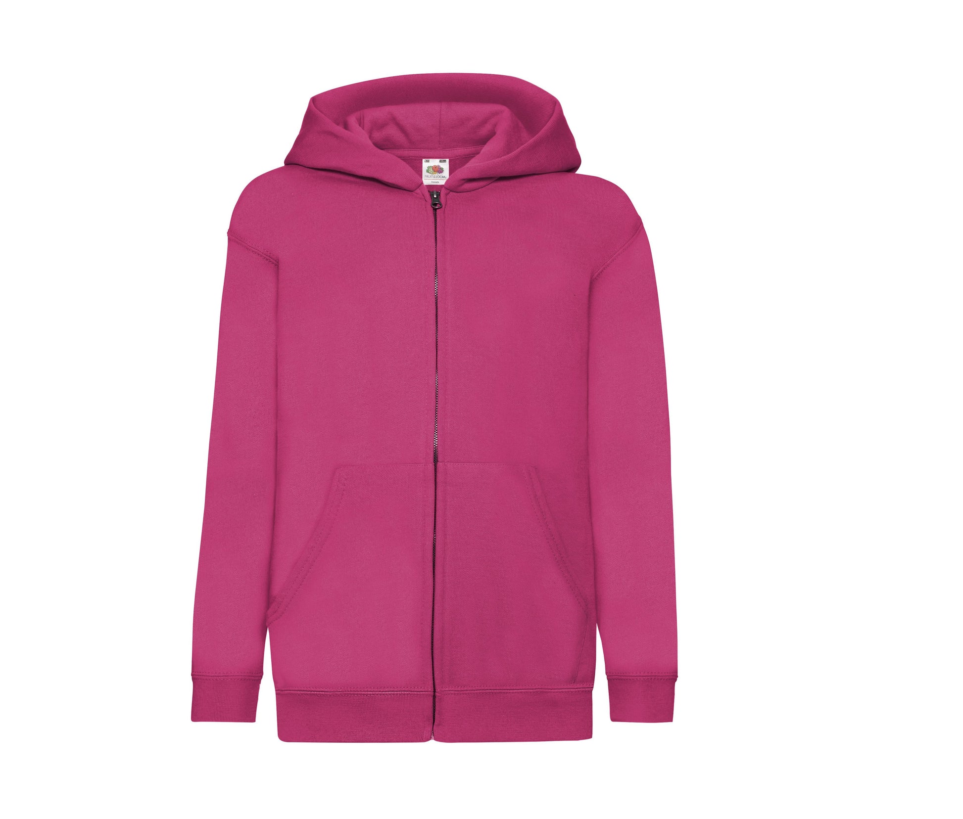Sweat Capuche Grand Zip Enfant - Fuchsia