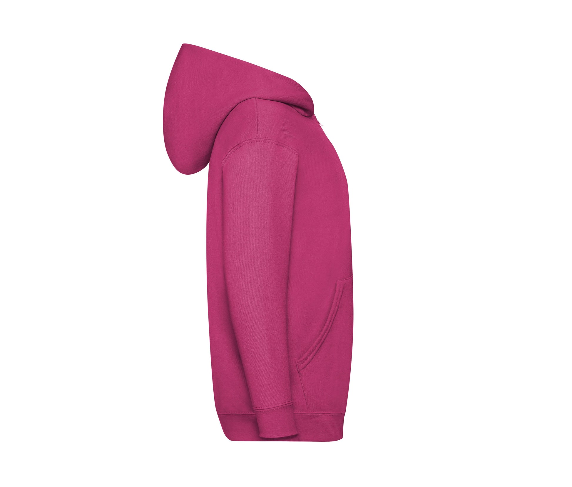 Sweat Capuche Grand Zip Enfant - Fuchsia