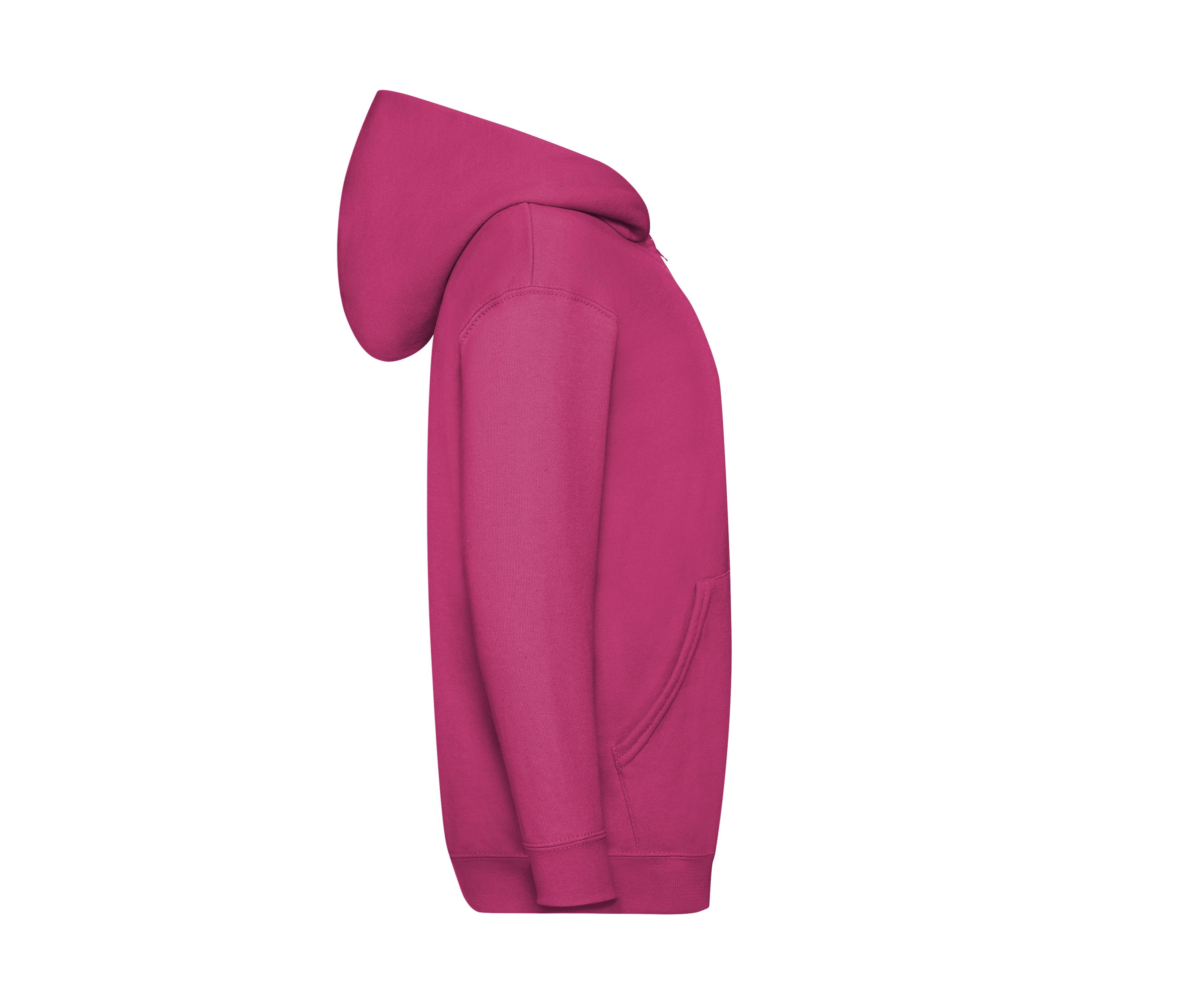 Sweat Capuche Grand Zip Enfant - Fuchsia
