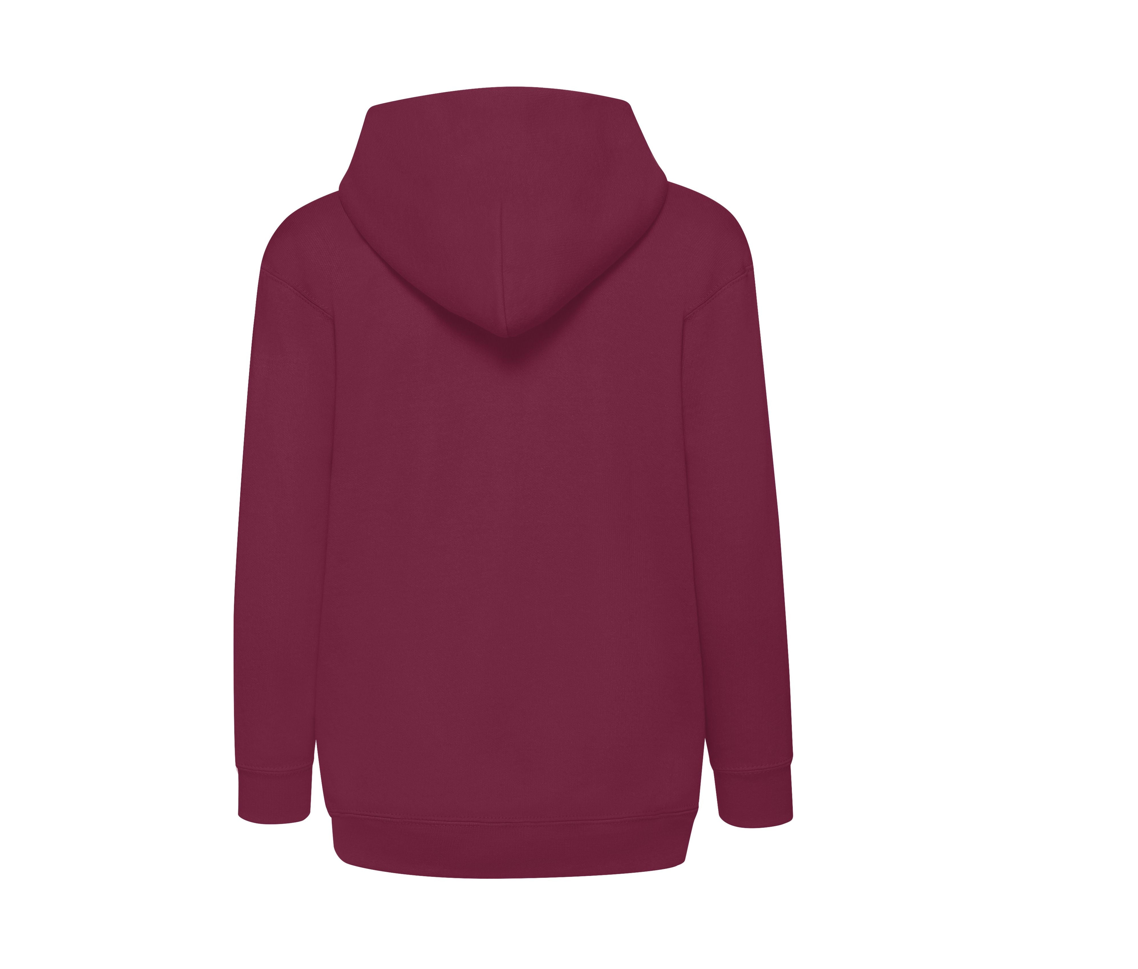 Sweat Capuche Grand Zip Enfant - Burgundy