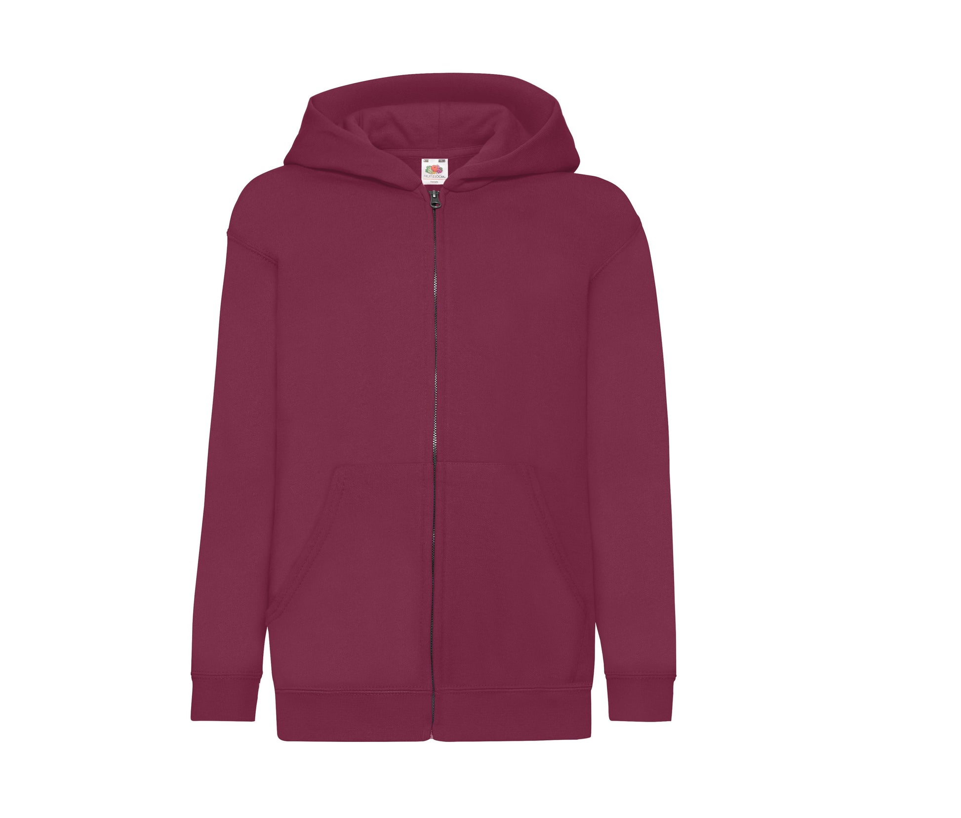 Sweat Capuche Grand Zip Enfant - Burgundy