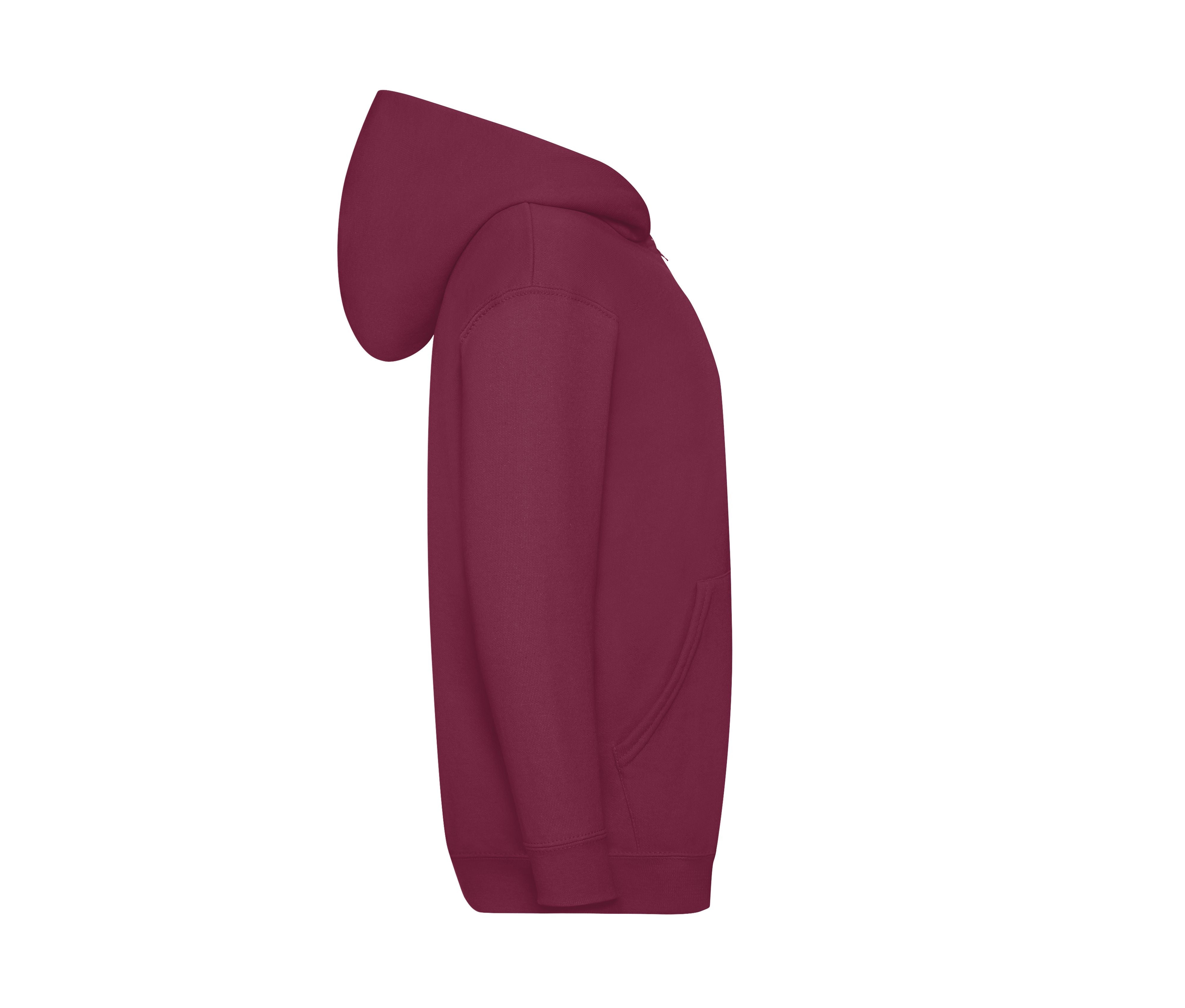 Sweat Capuche Grand Zip Enfant - Burgundy