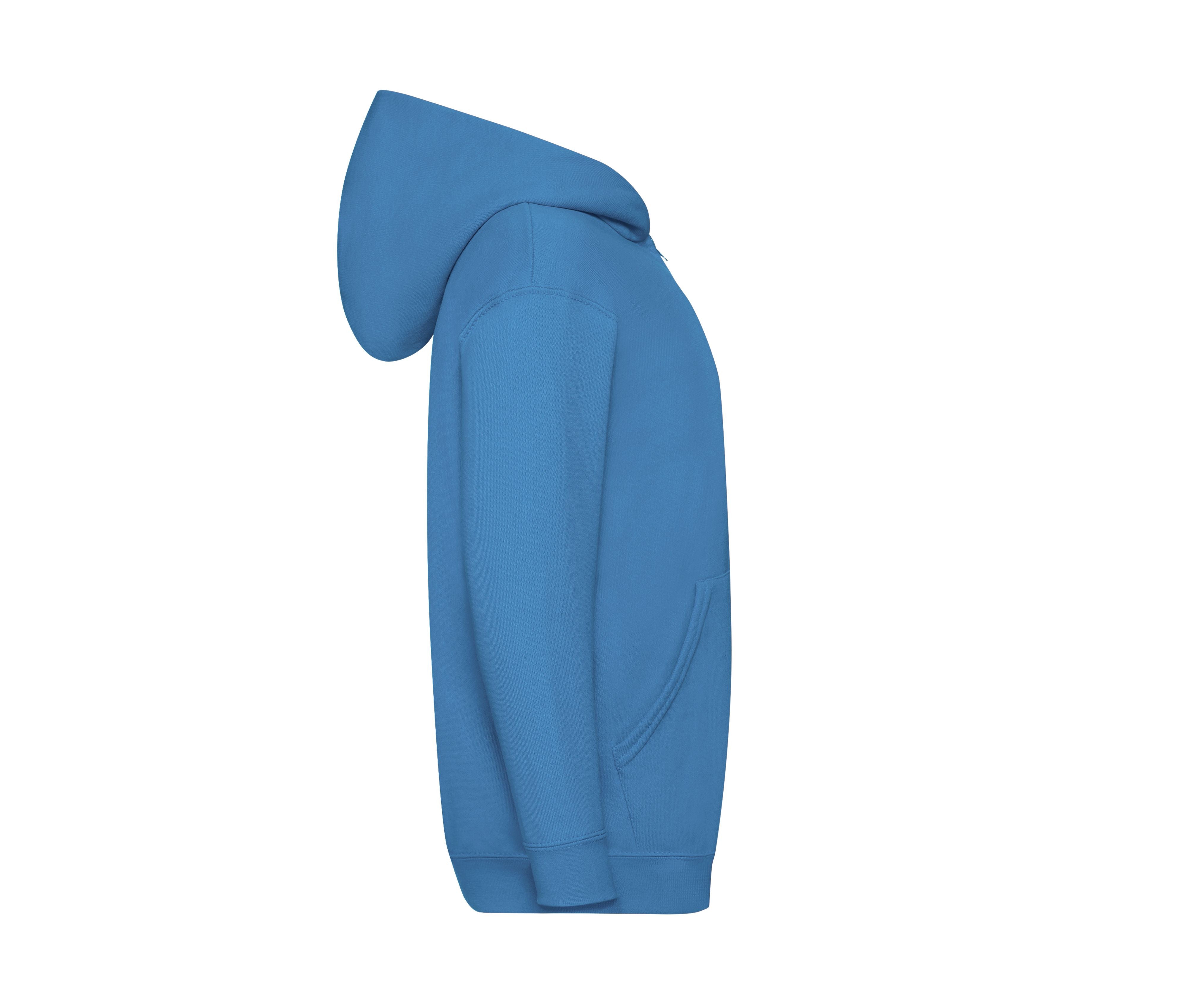 Sweat Capuche Grand Zip Enfant - Azure Blue