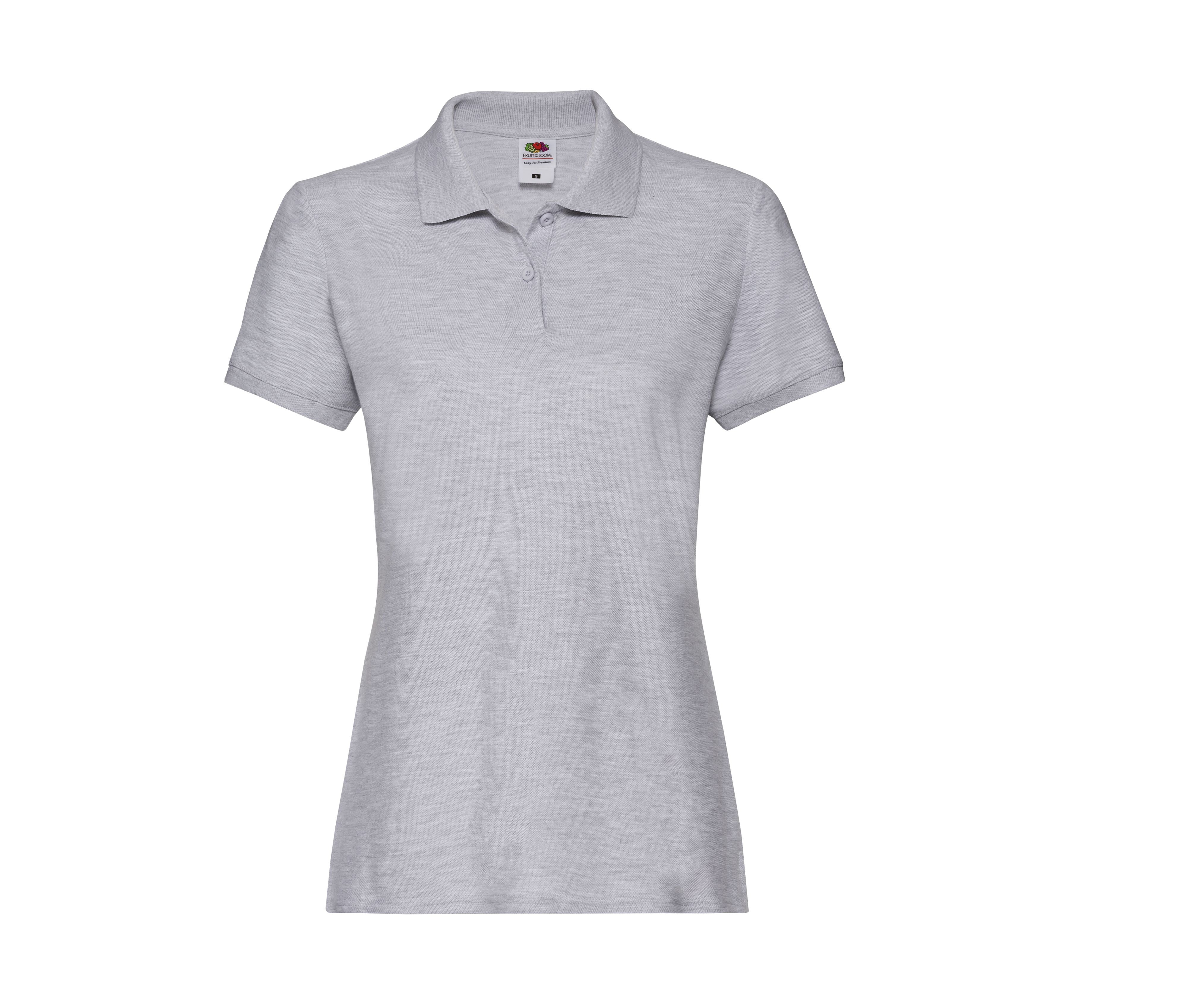 Polo Femme Coton 180 - Heather Grey