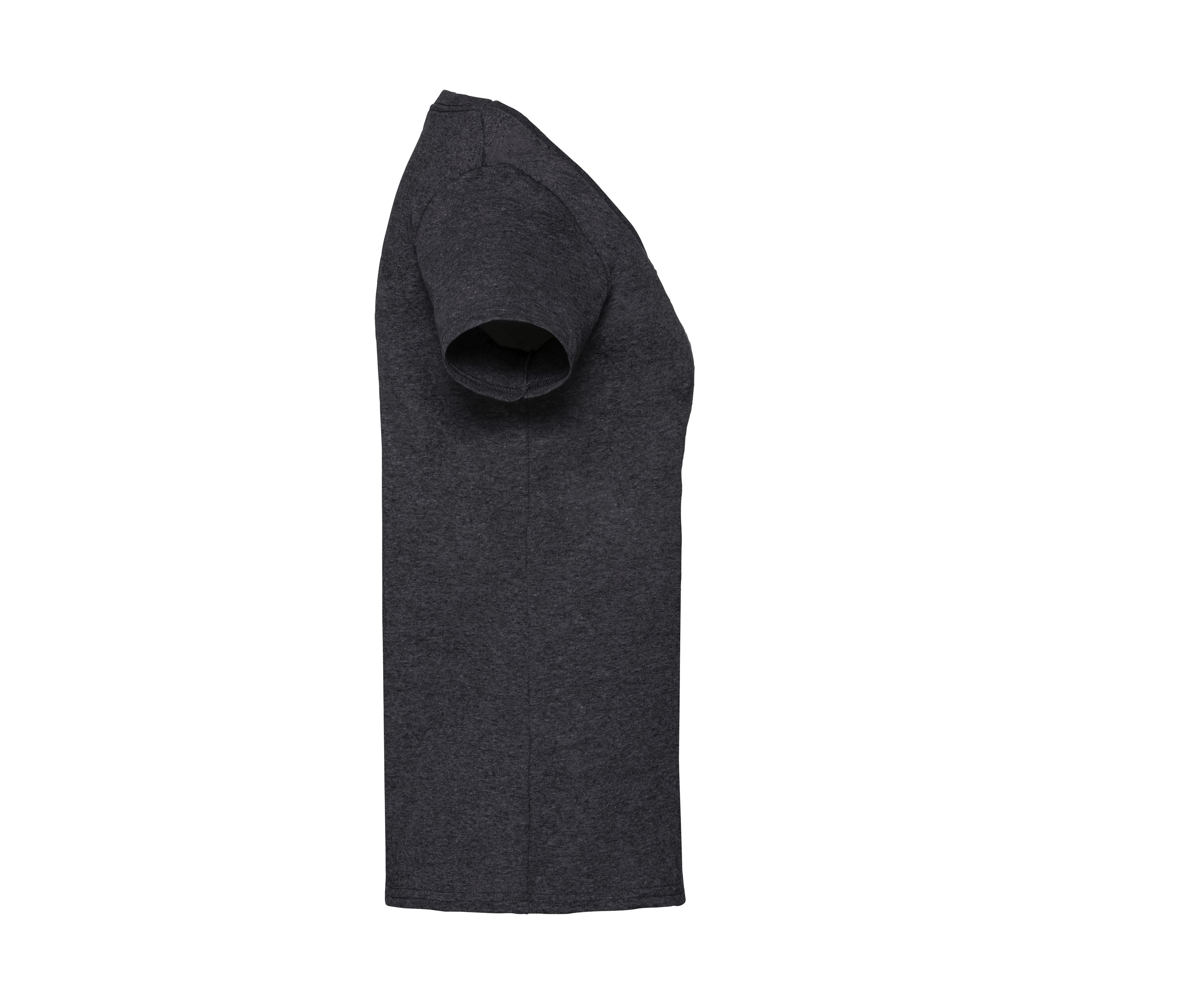 Tee-Shirt Col V Femme Valueweight - Dark Heather Grey