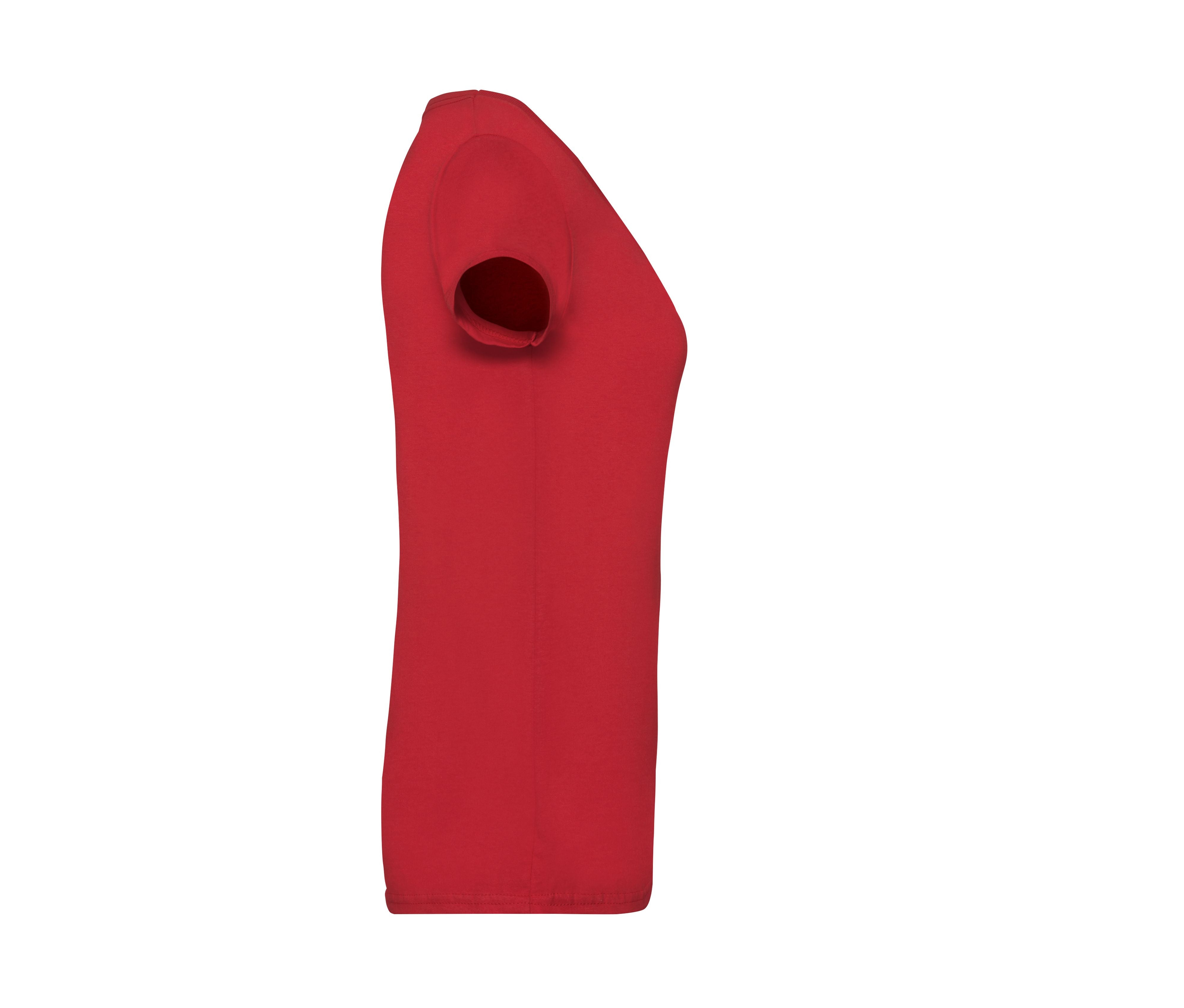 Tee-Shirt Col V Femme Valueweight - Red