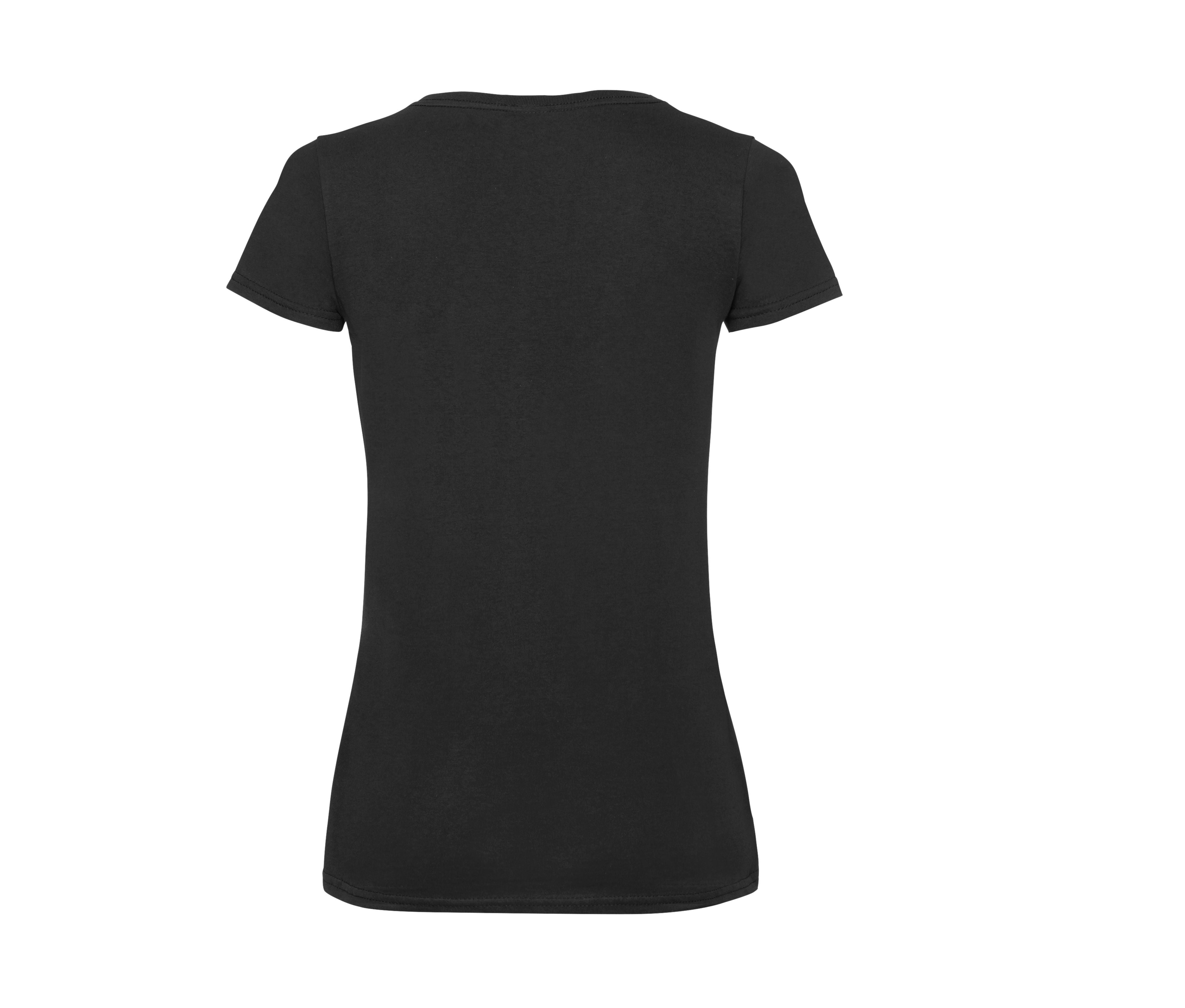 Tee-Shirt Col V Femme Valueweight - Black