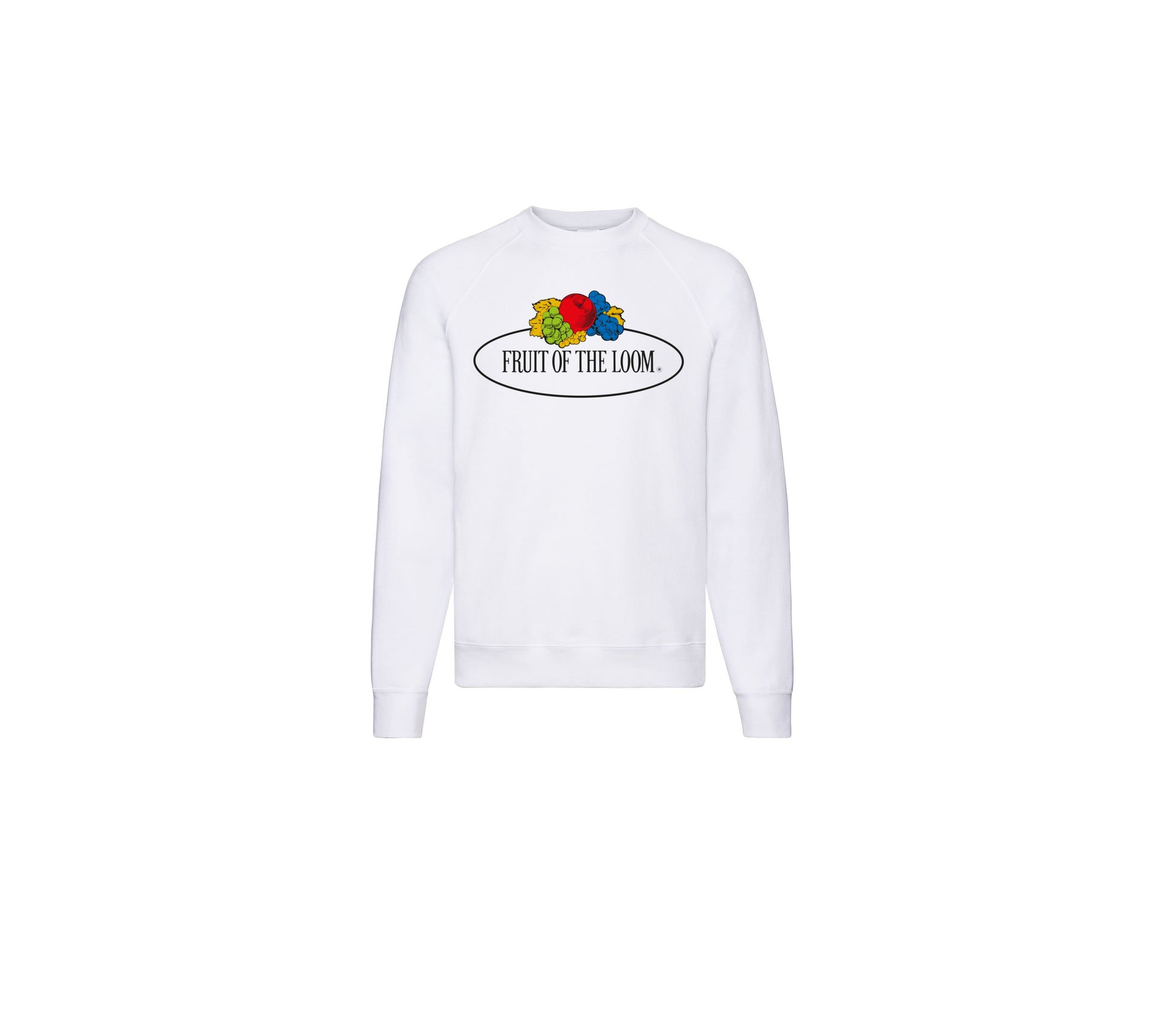 Sweat Col Rond Unisexe Logo Fruit of the Loom - White