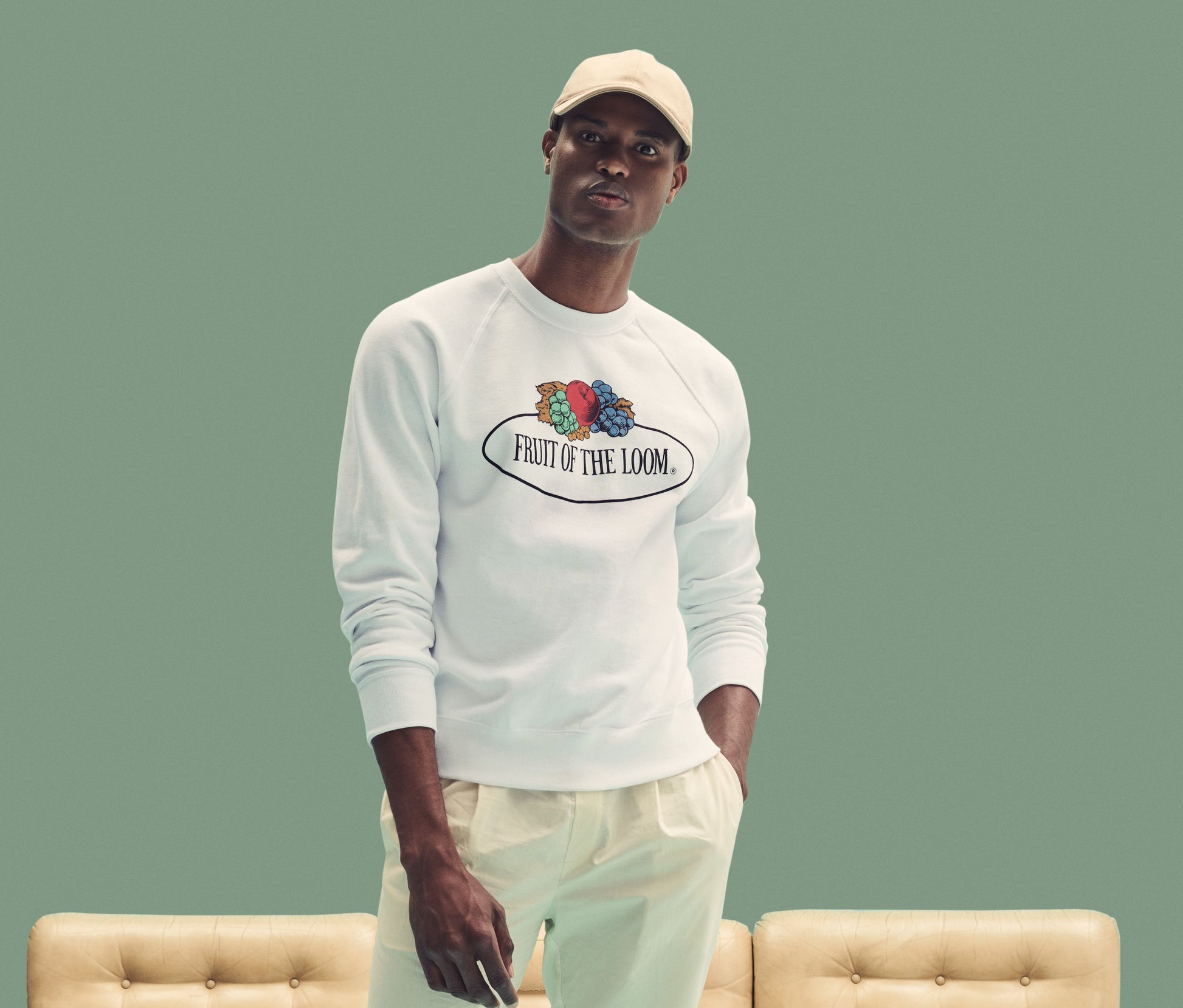Sweat col rond unisexe logo Fruit of the Loom