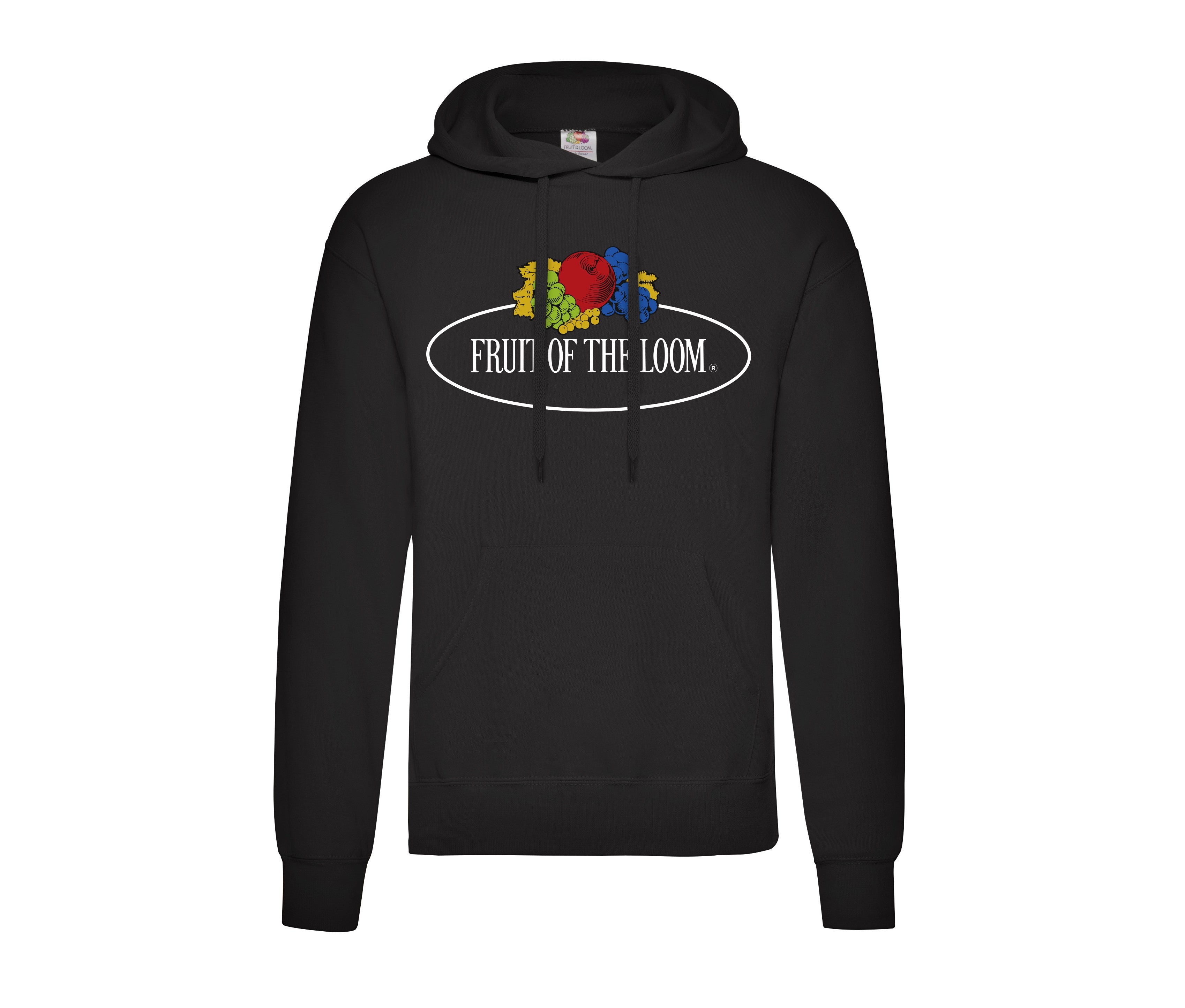 Sweat Capuche Unisexe Logo Fruit of the Loom - Black