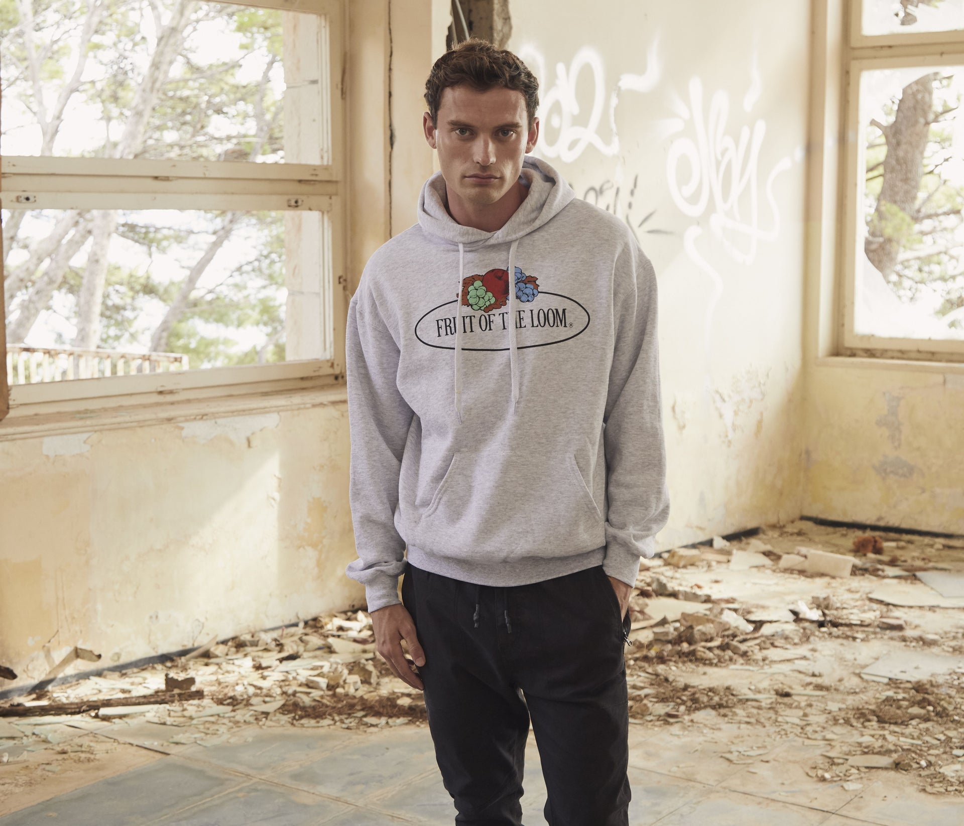 Sweat capuche unisexe logo Fruit of the Loom