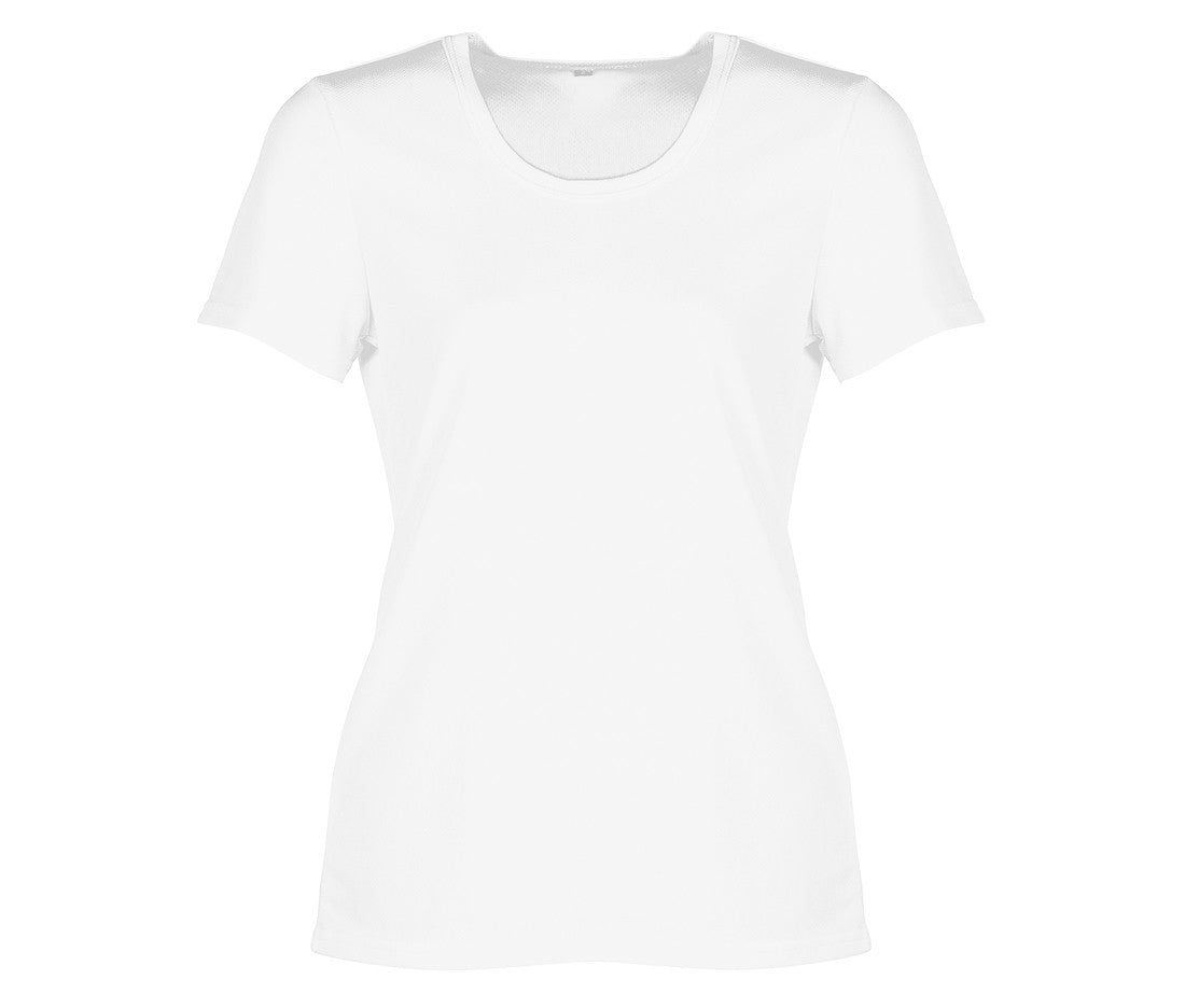 Tee-Shirt Respirant Femme Sans Étiquette de Marque - White