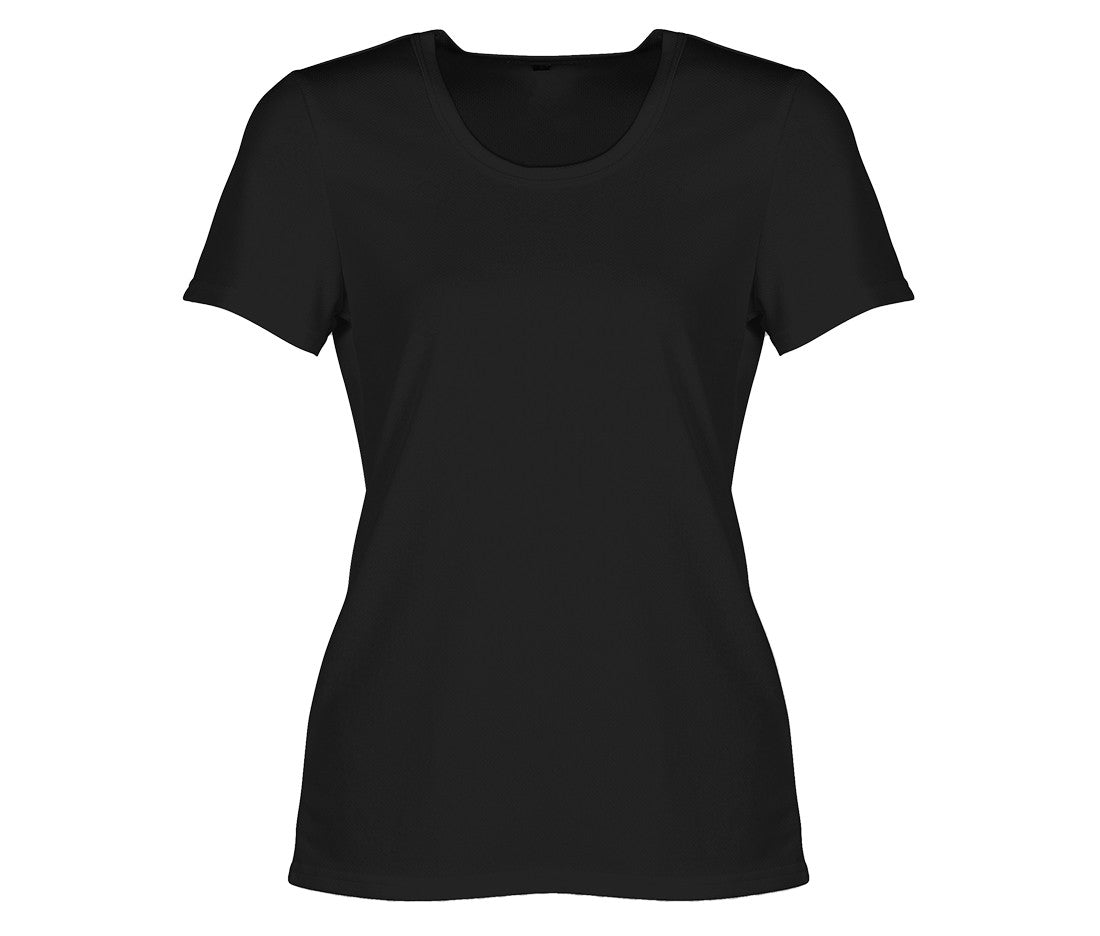 Tee-Shirt Respirant Femme Sans Étiquette de Marque - Black