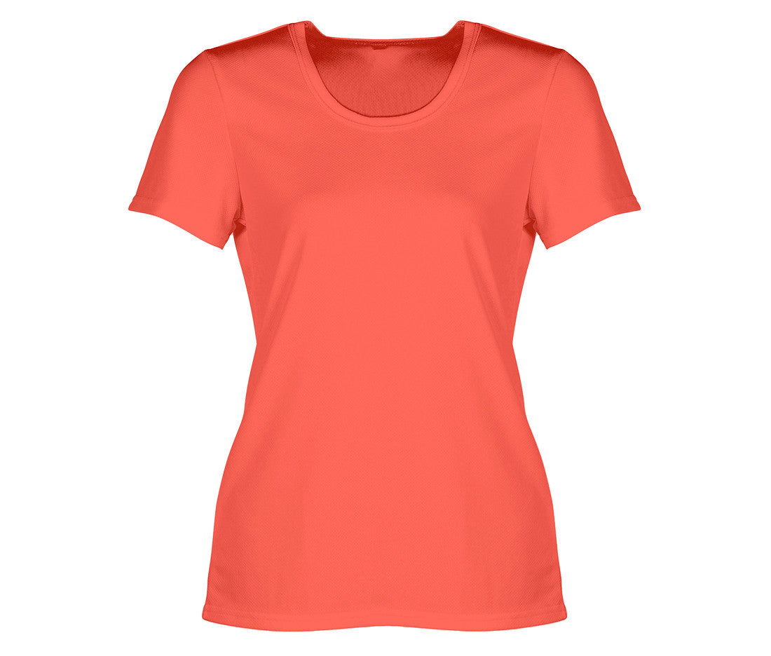 Tee-Shirt Respirant Femme Sans Étiquette de Marque - Fluorescent Orange