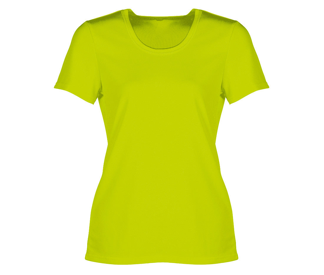 Tee-Shirt Respirant Femme Sans Étiquette de Marque - Fluorescent Yellow