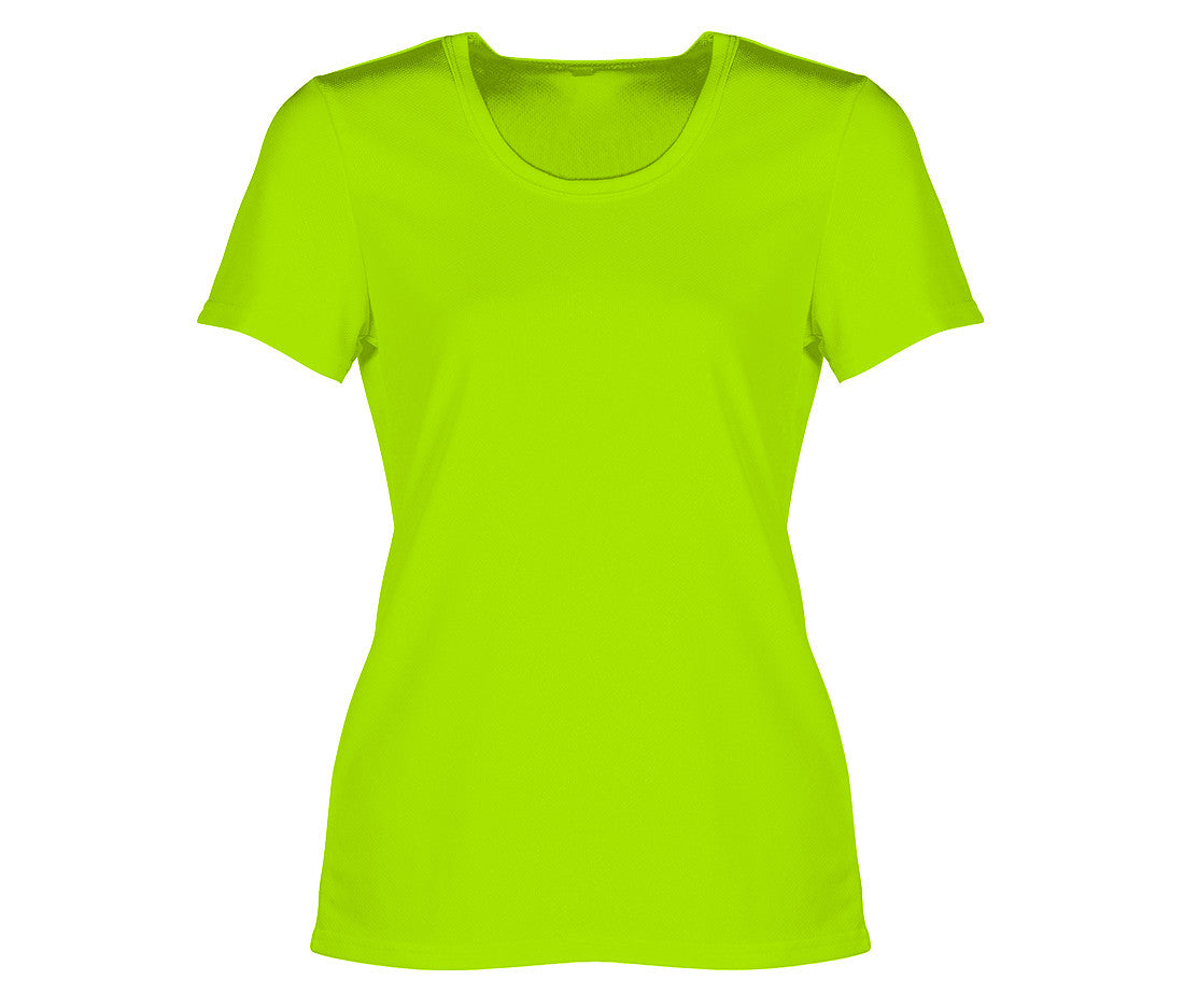 Tee-Shirt Respirant Femme Sans Étiquette de Marque - Fluorescent Green