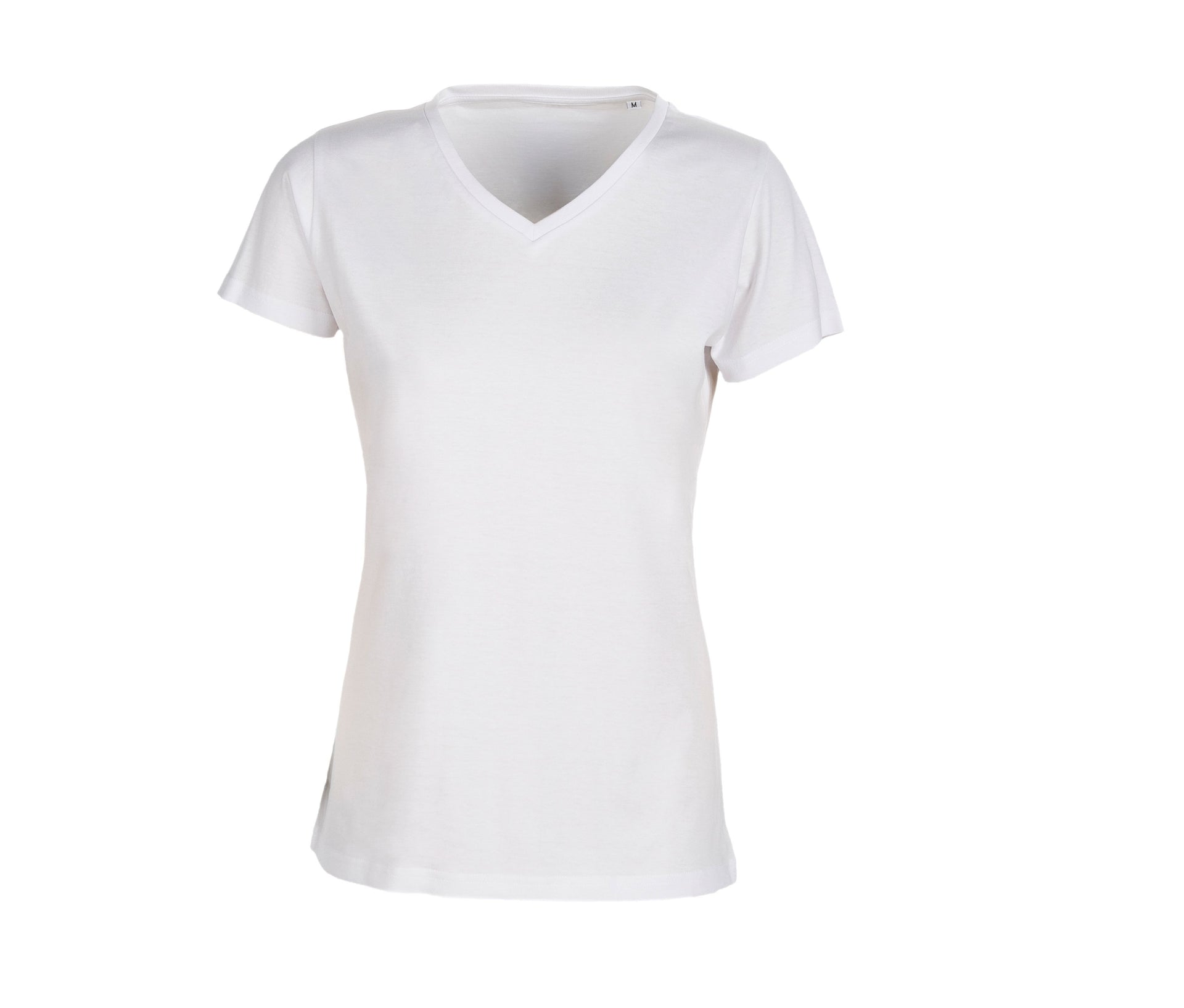 Tee-Shirt Femme Premium Col V - White