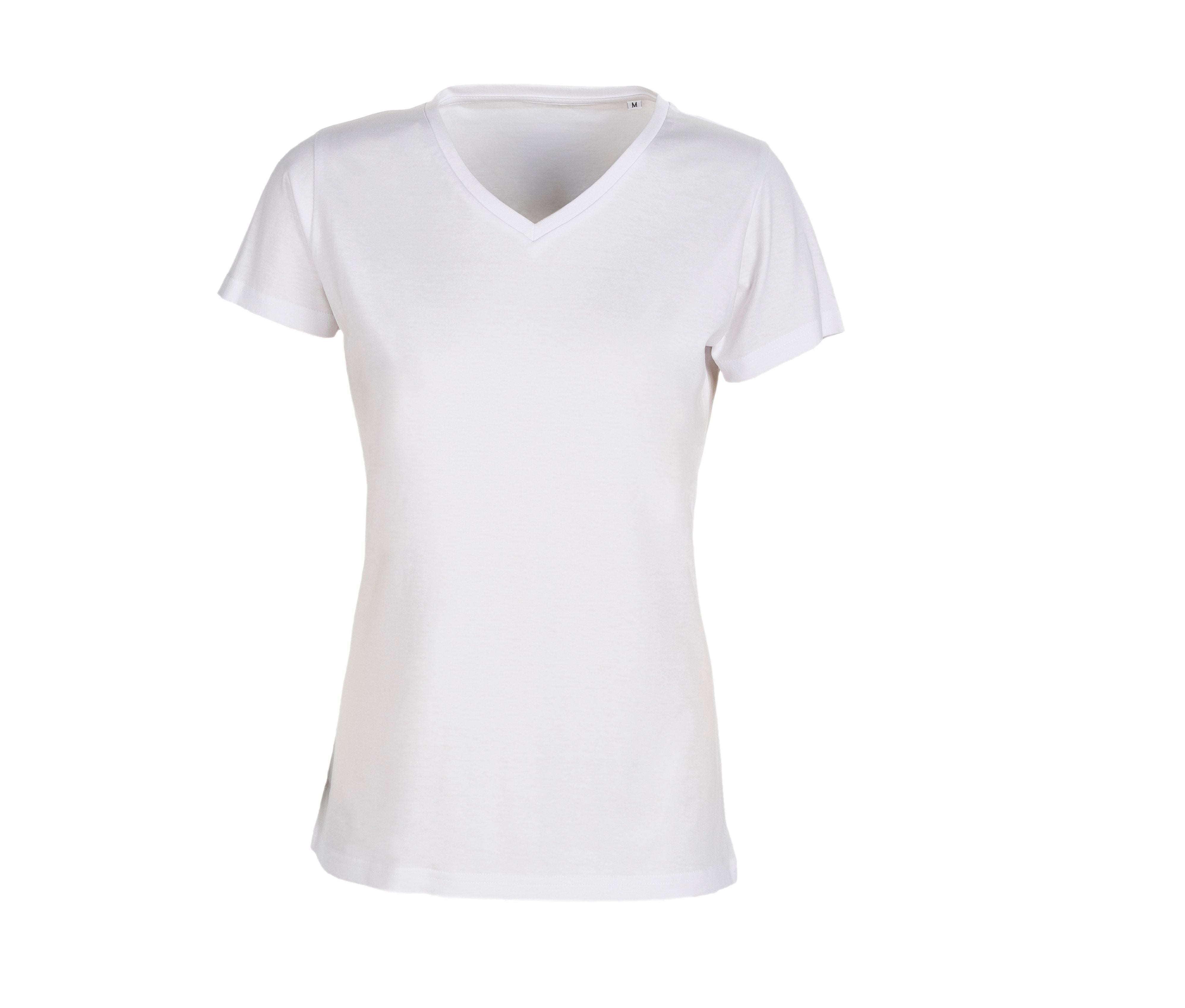 Tee-Shirt Femme Premium Col V - White