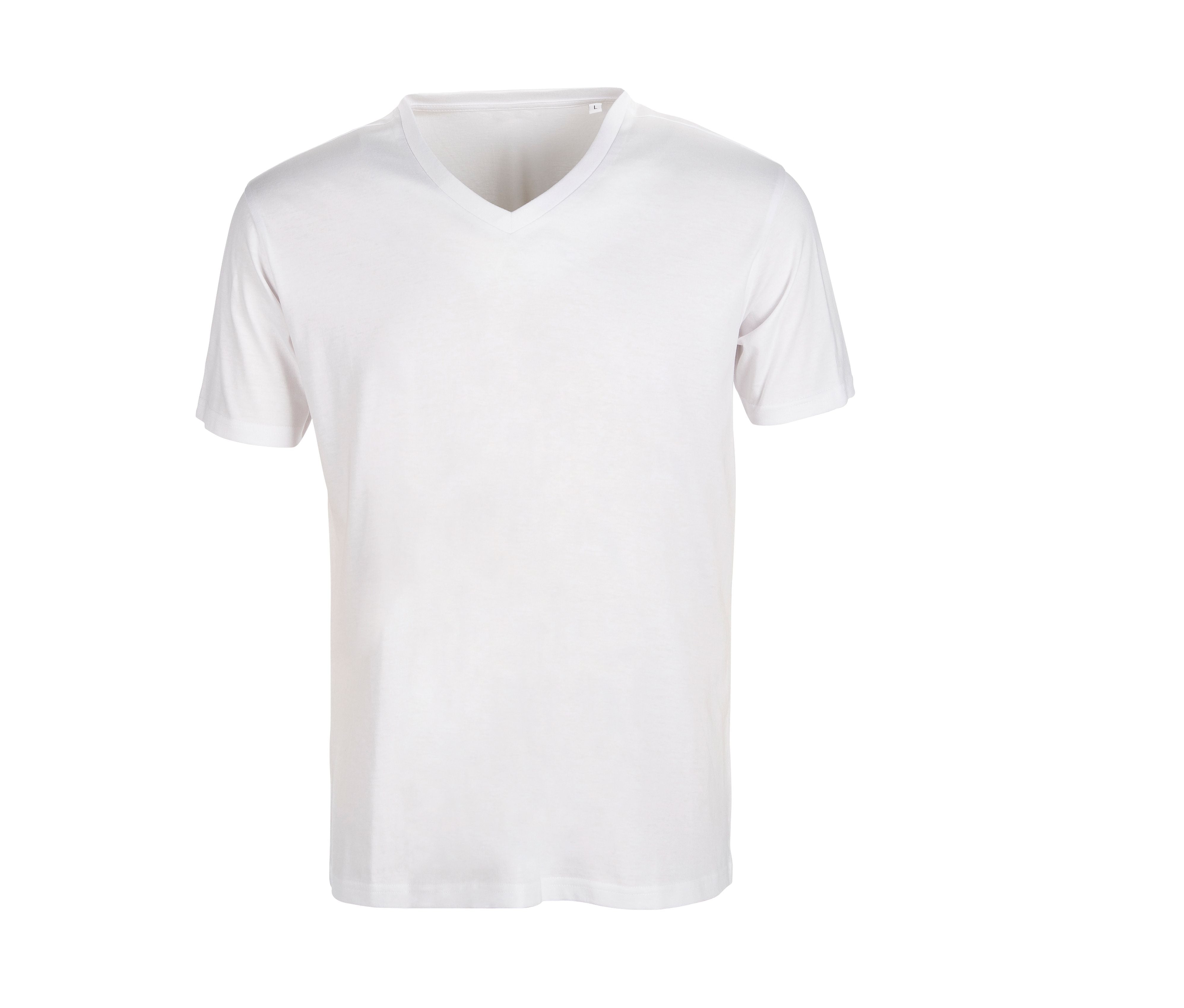 Tee-Shirt Homme Premium Col V - White