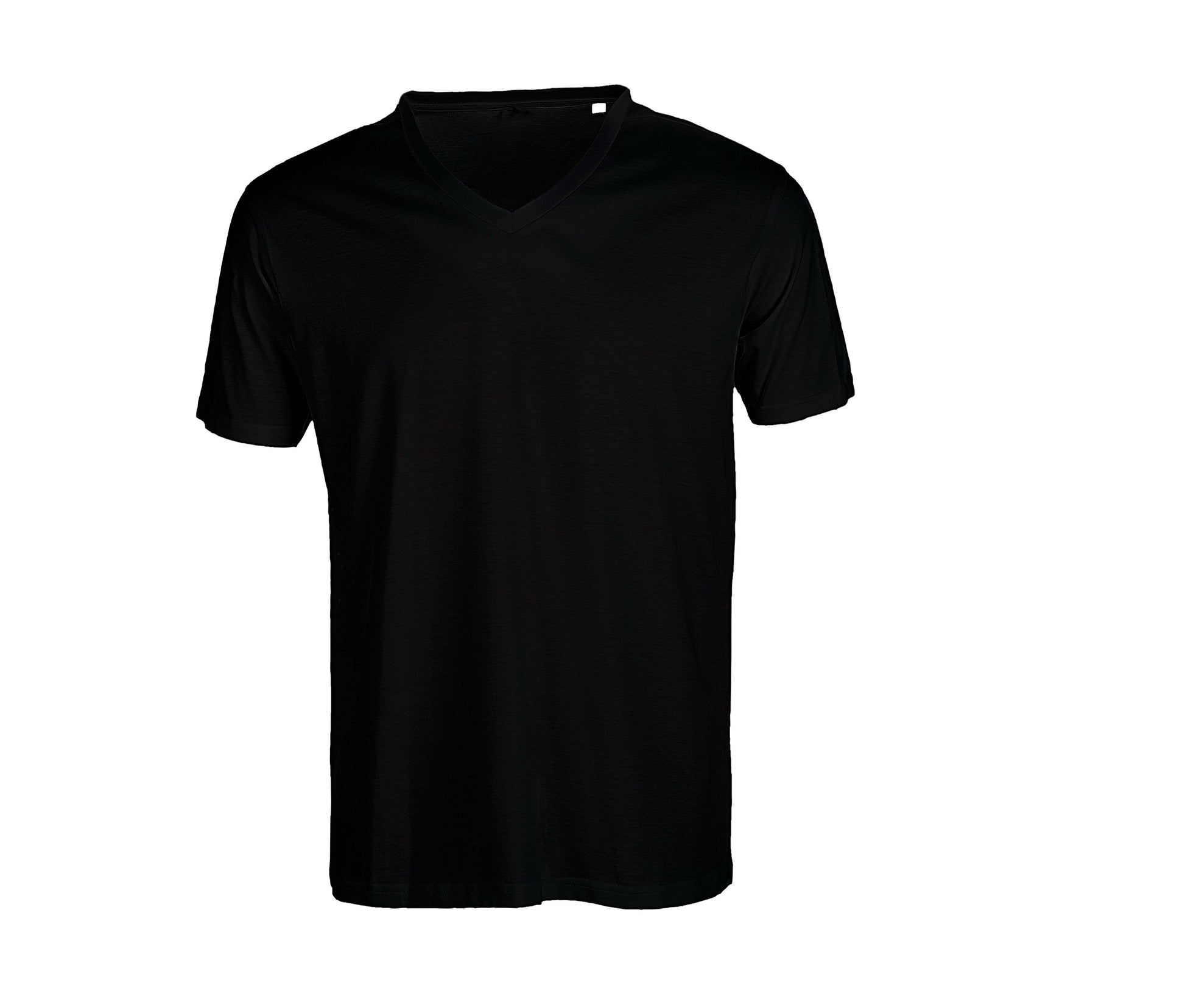 Tee-Shirt Homme Premium Col V - Black