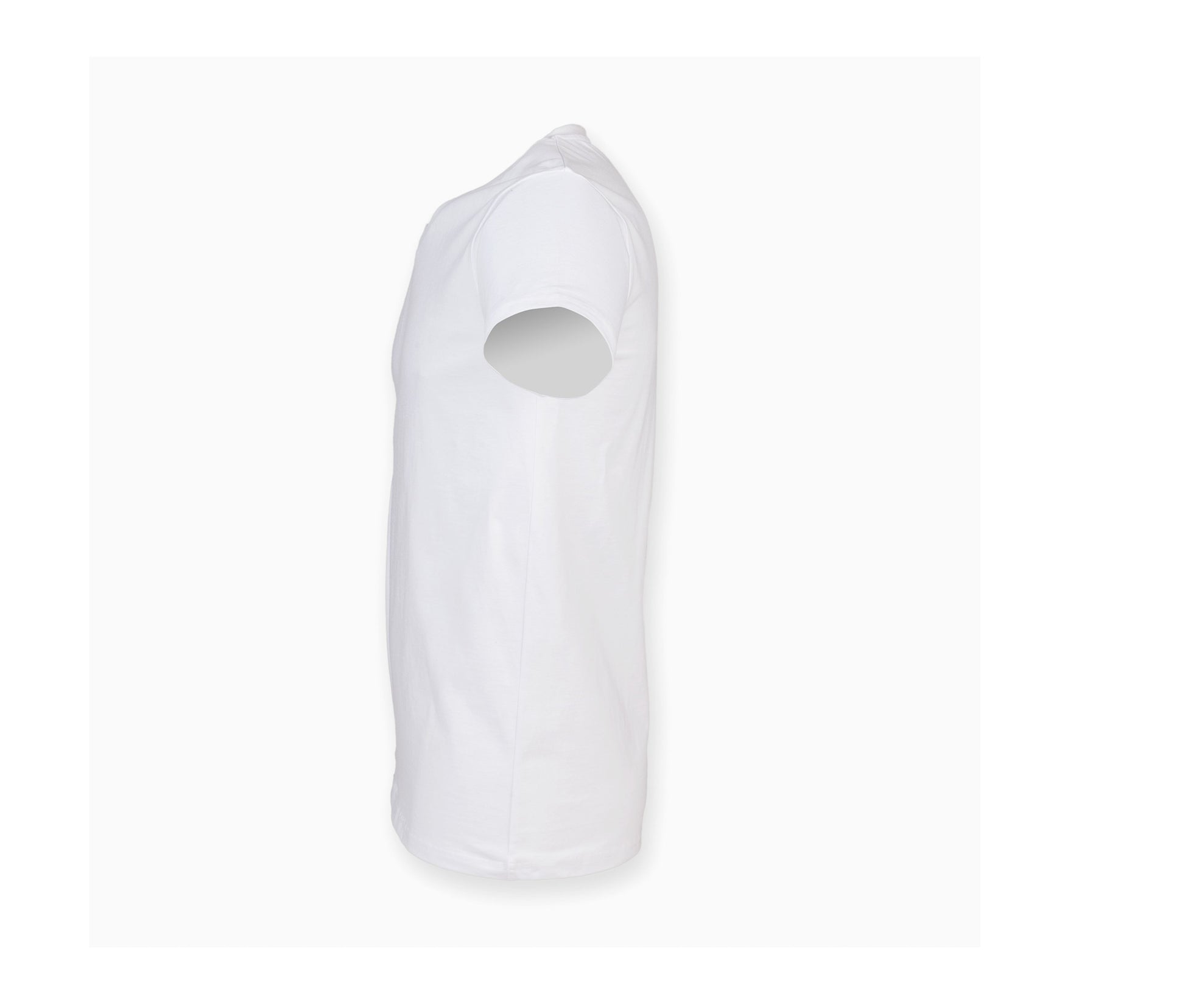 Tee-Shirt Stretch Col V Homme - White