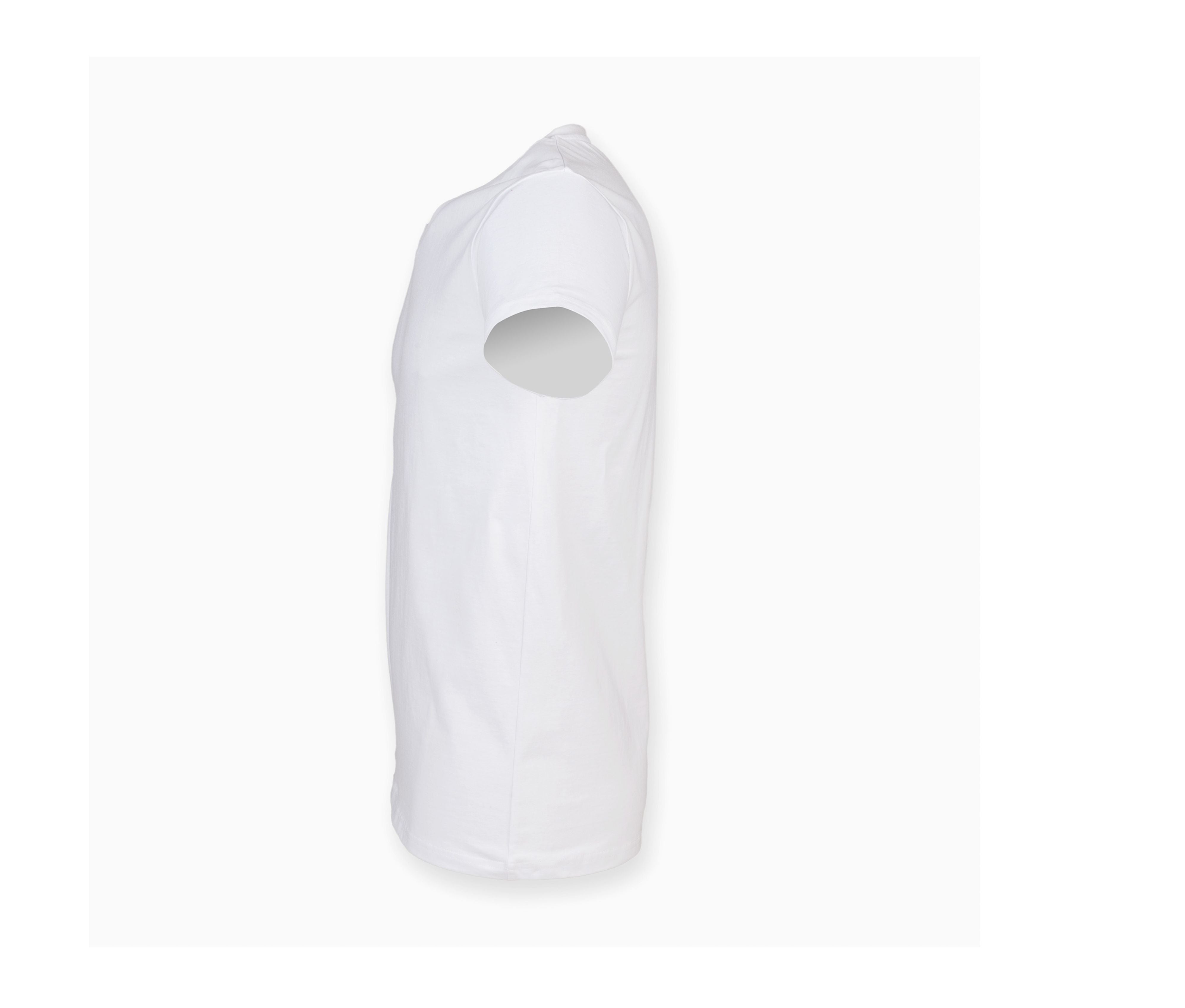 Tee-Shirt Stretch Col V Homme - White