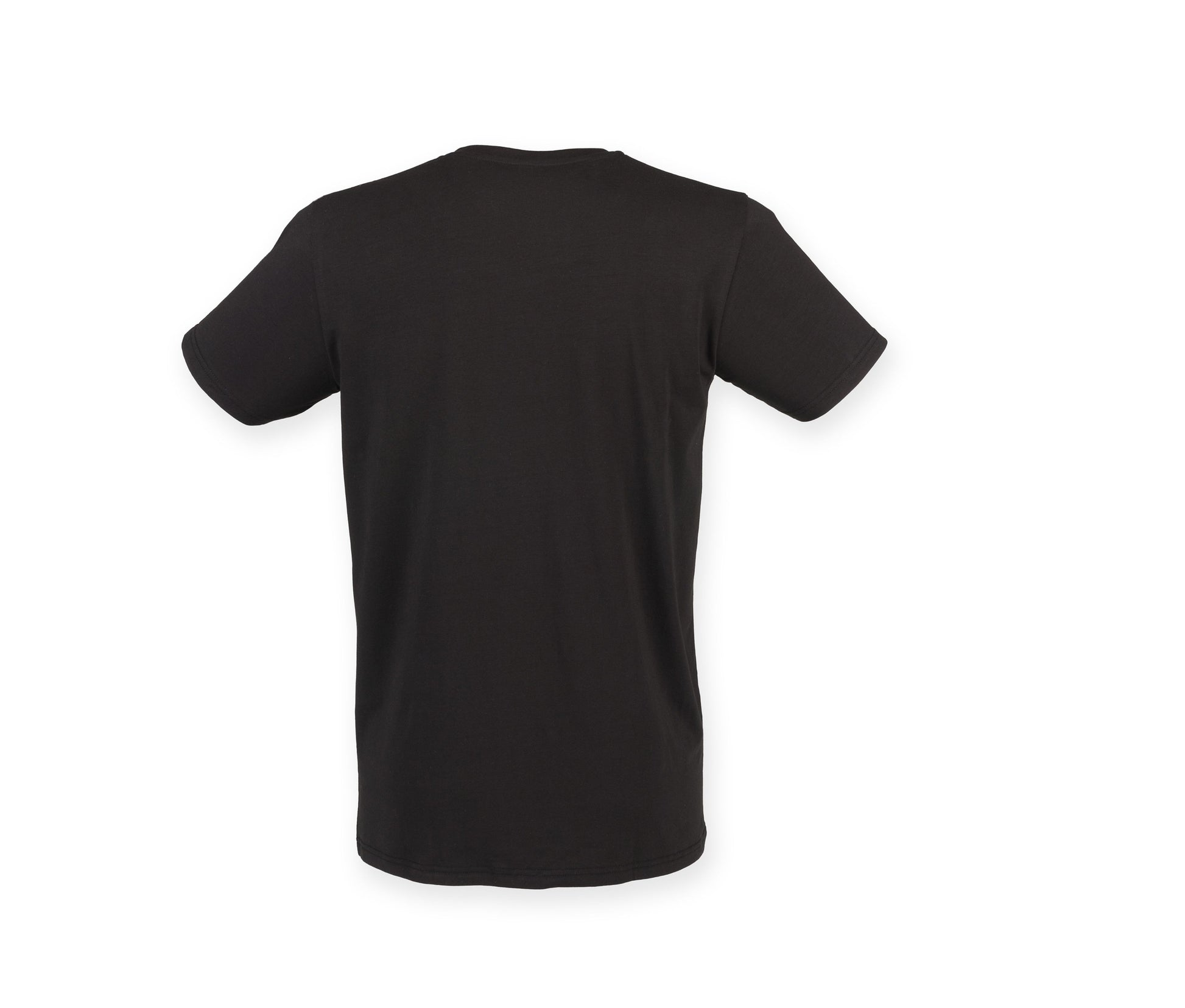 Tee-Shirt Stretch Col V Homme - Black