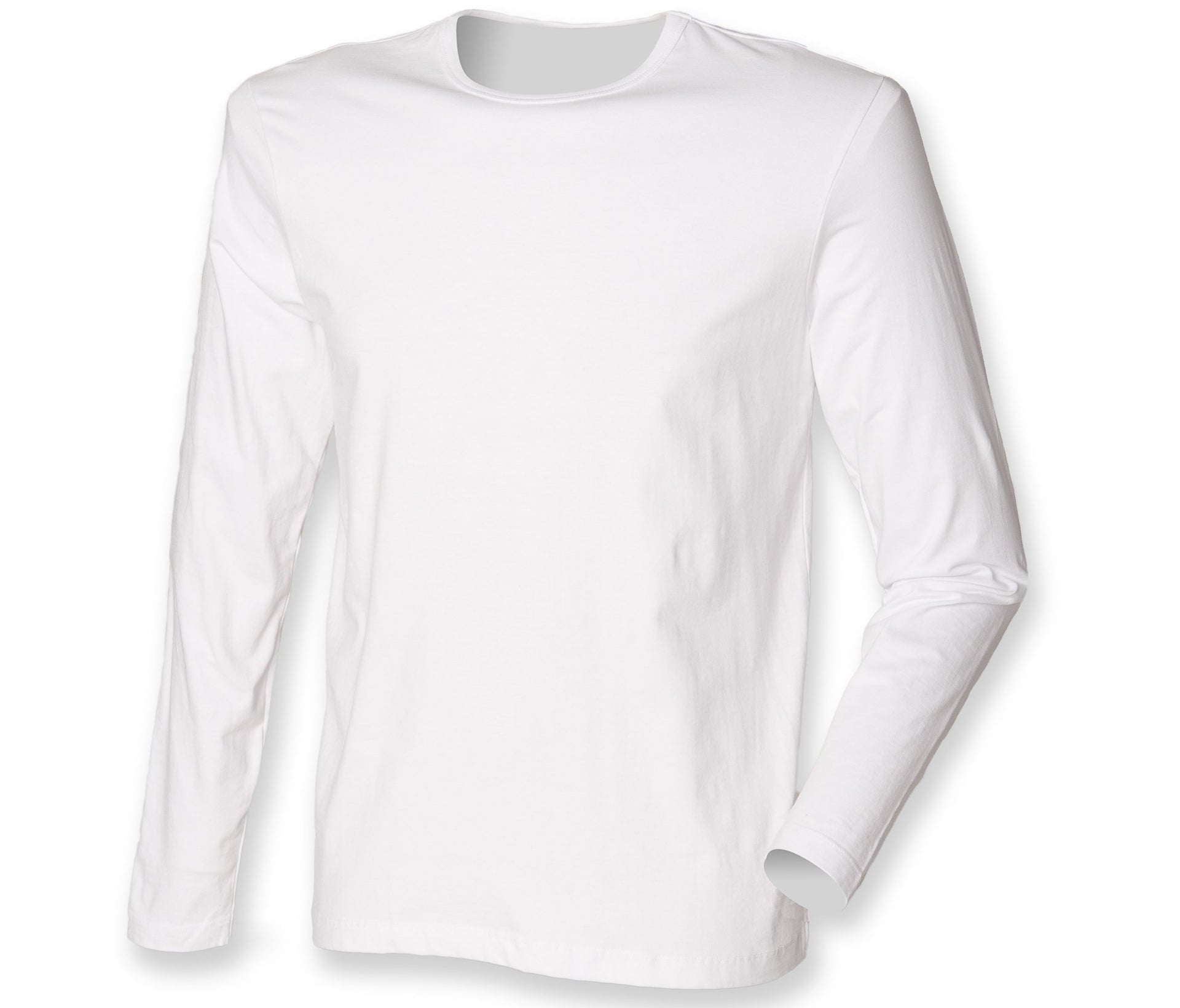 Tee-Shirt Stretch Homme Manches Longues - White