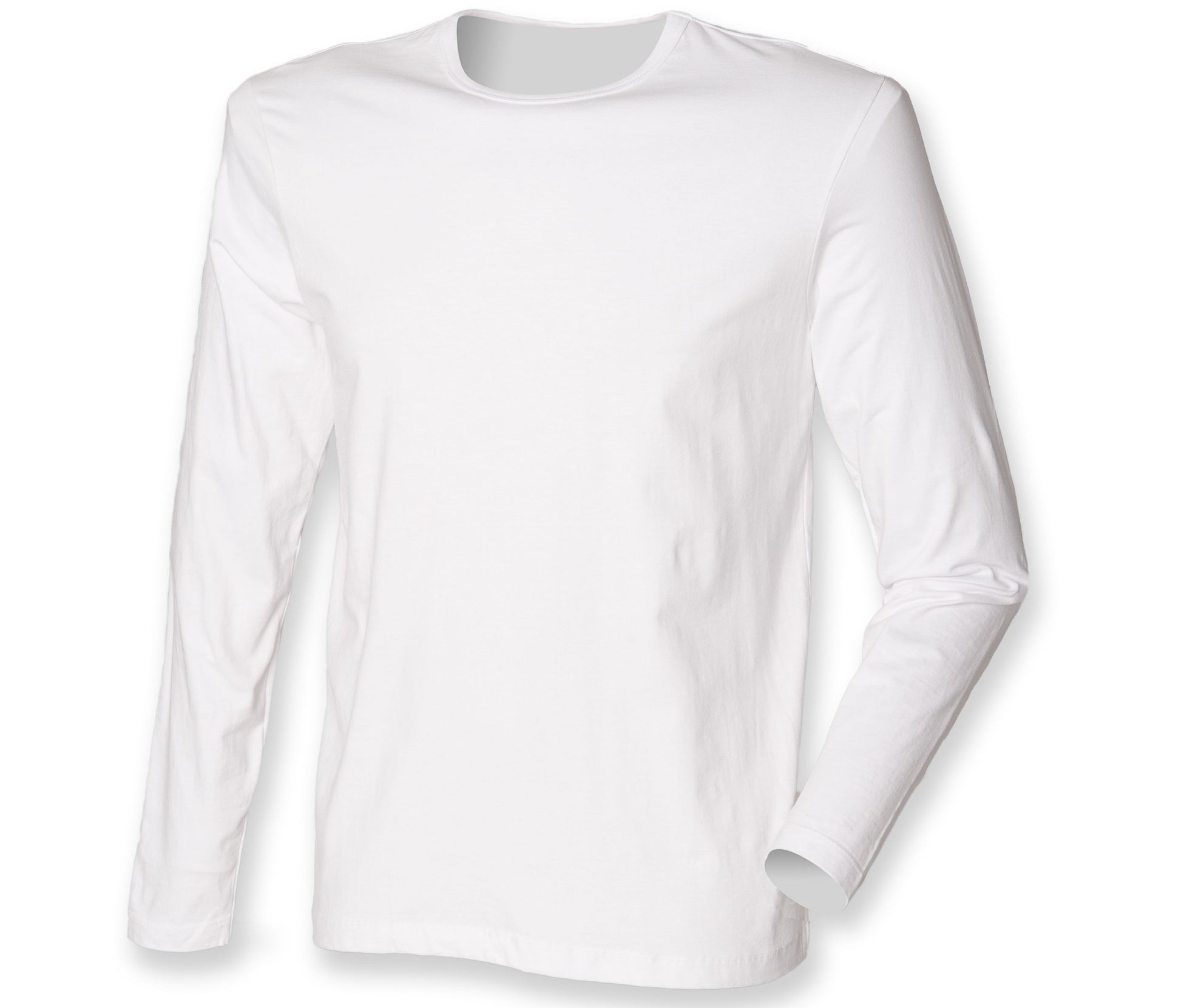 Tee-Shirt Stretch Homme Manches Longues - White