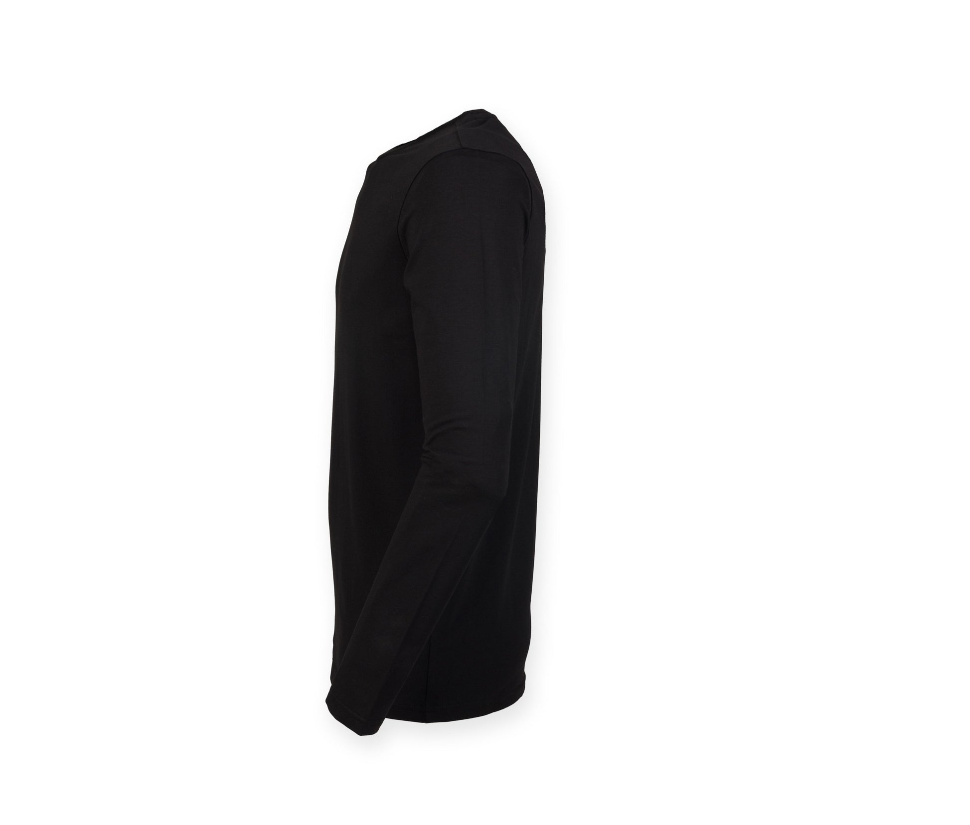 Tee-Shirt Stretch Homme Manches Longues - Black