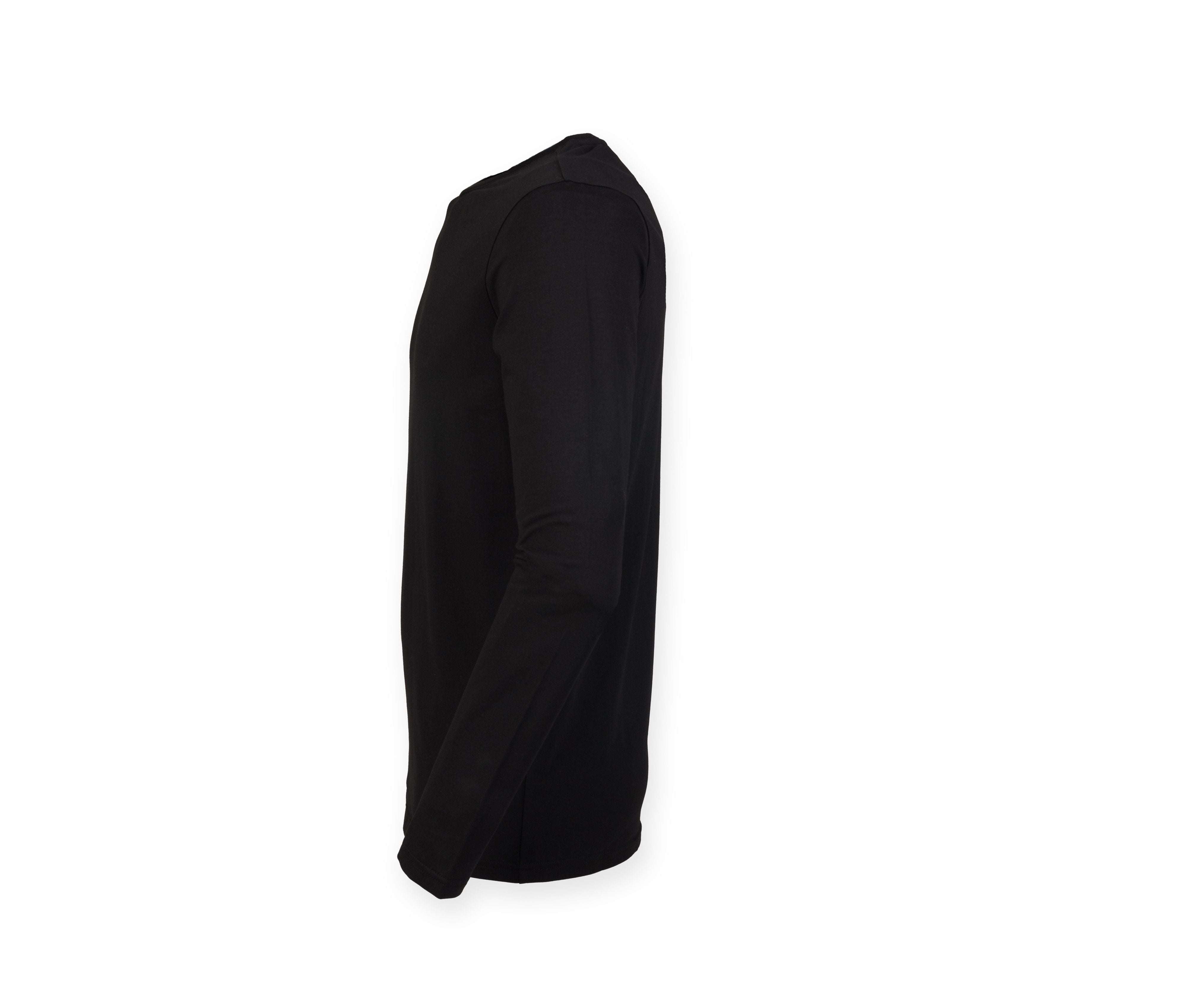 Tee-Shirt Stretch Homme Manches Longues - Black