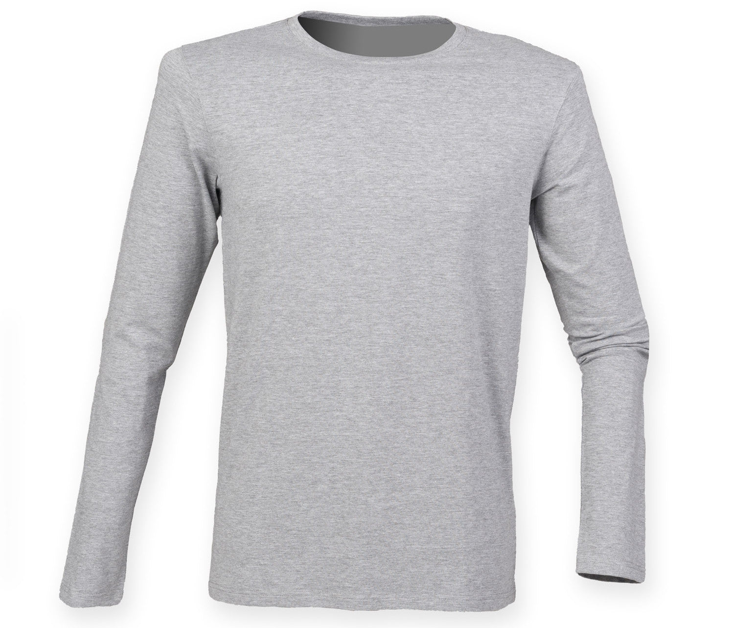 Tee-Shirt Stretch Homme Manches Longues - Heather Grey
